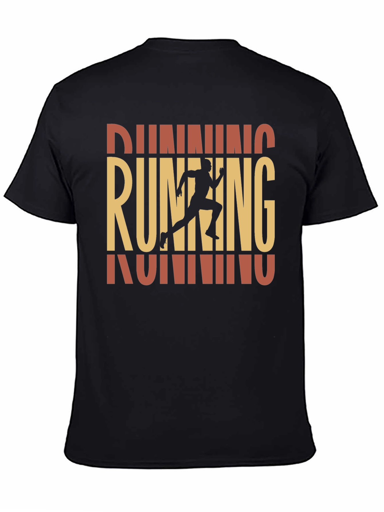 Running Graphic Print Black T-Shirt