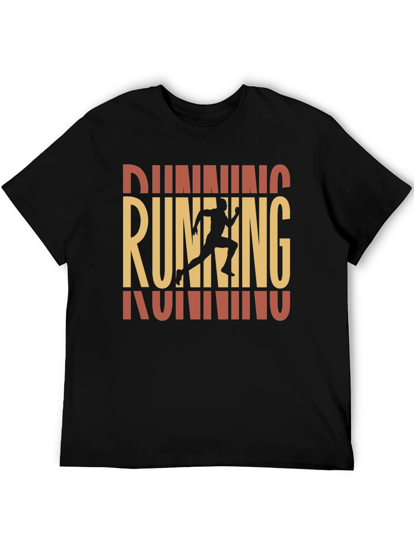 Running Graphic Print Black T-Shirt