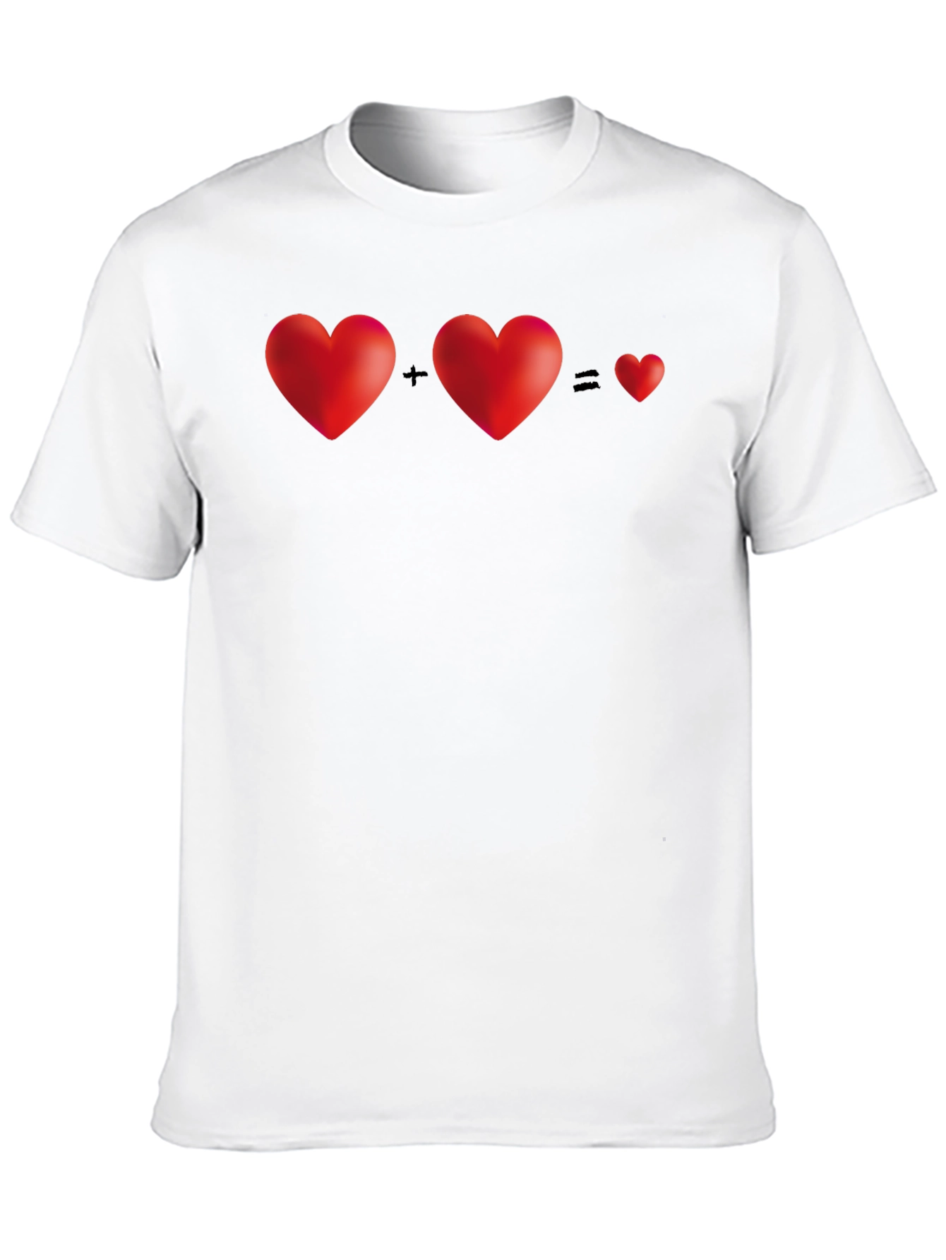 Two Hearts Equal One T-Shirt - Black