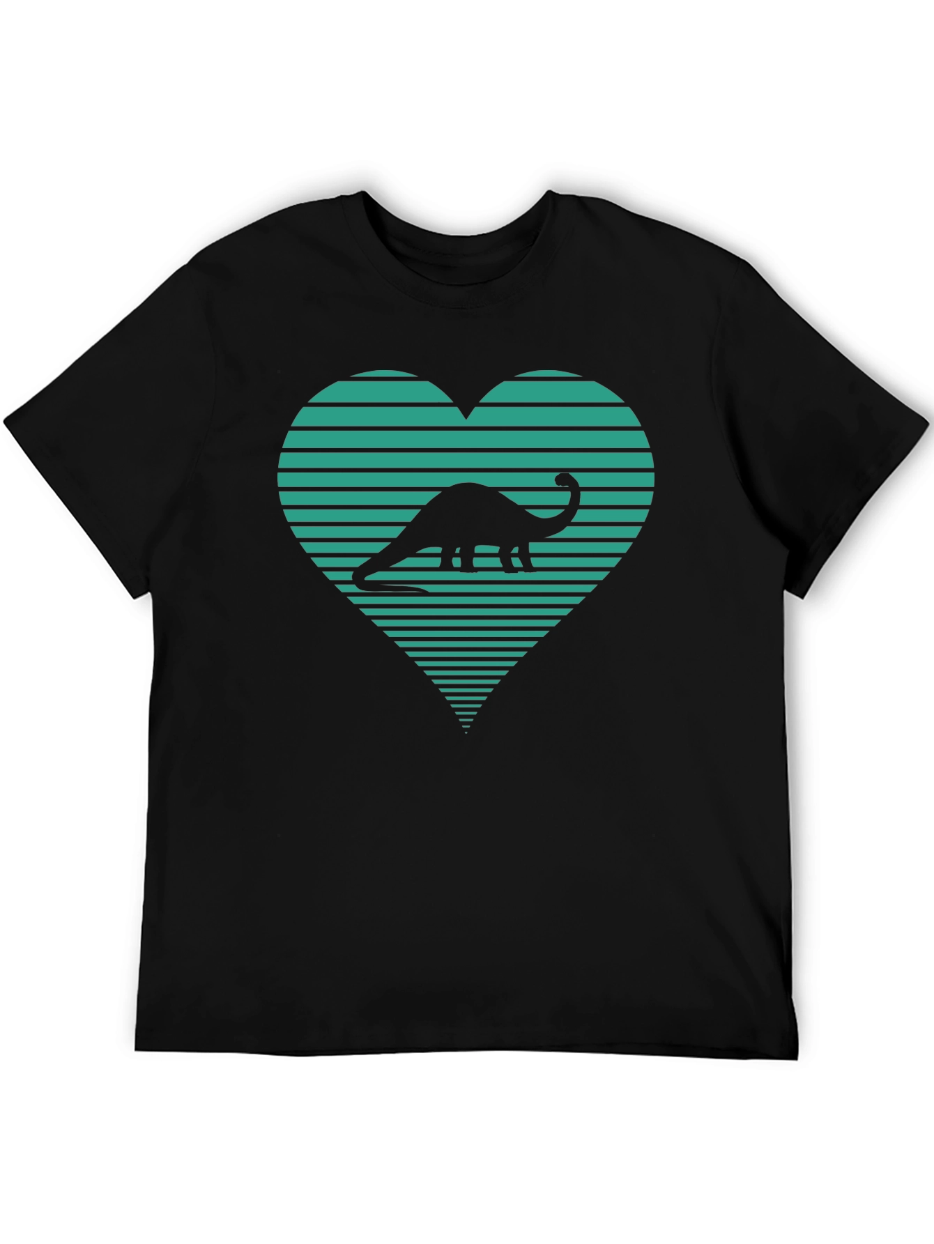 Dinosaur Heart Graphic Tee - Black