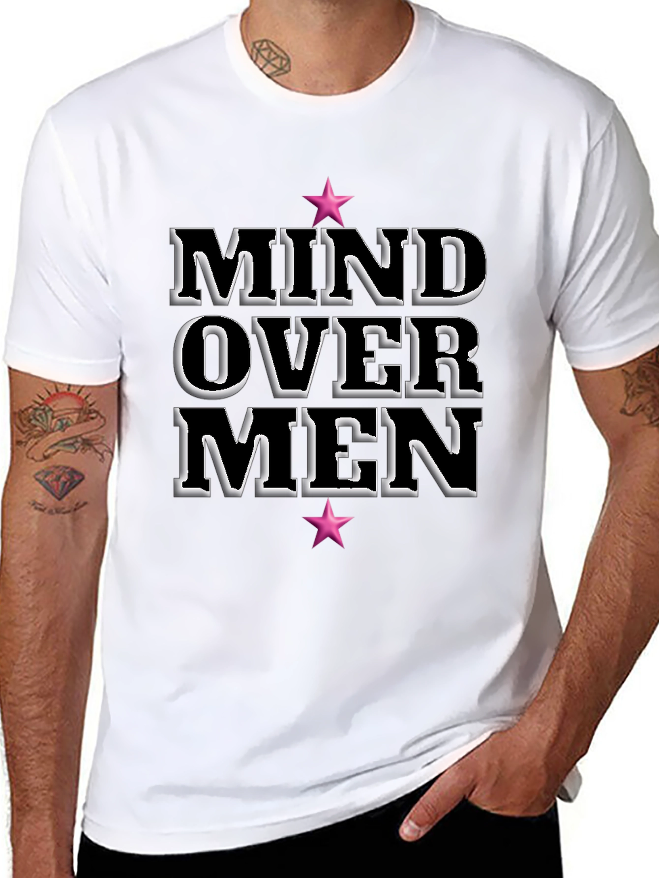 Mind Over Men Black Graphic Tee