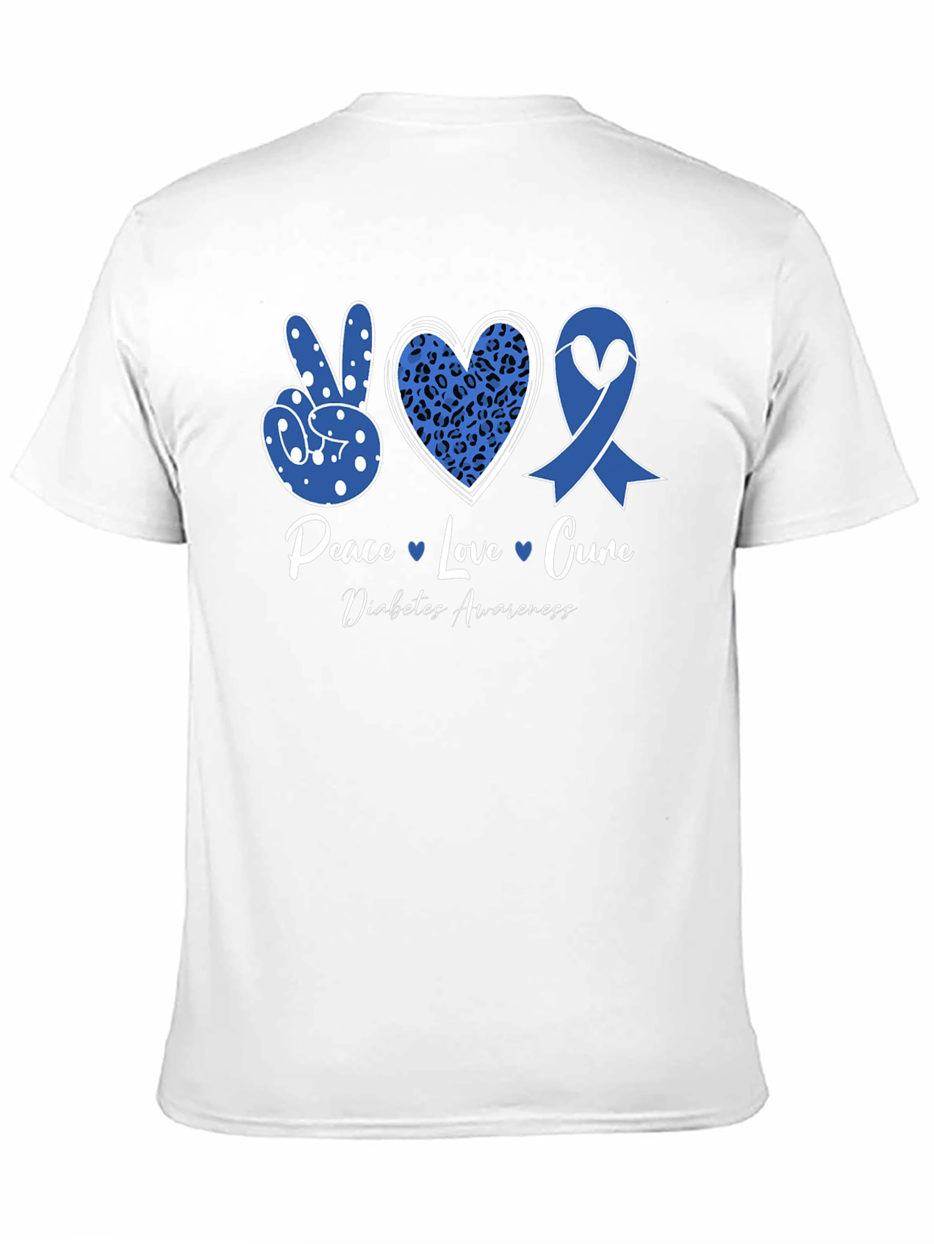 Peace Love Cure Diabetes Awareness T-Shirt