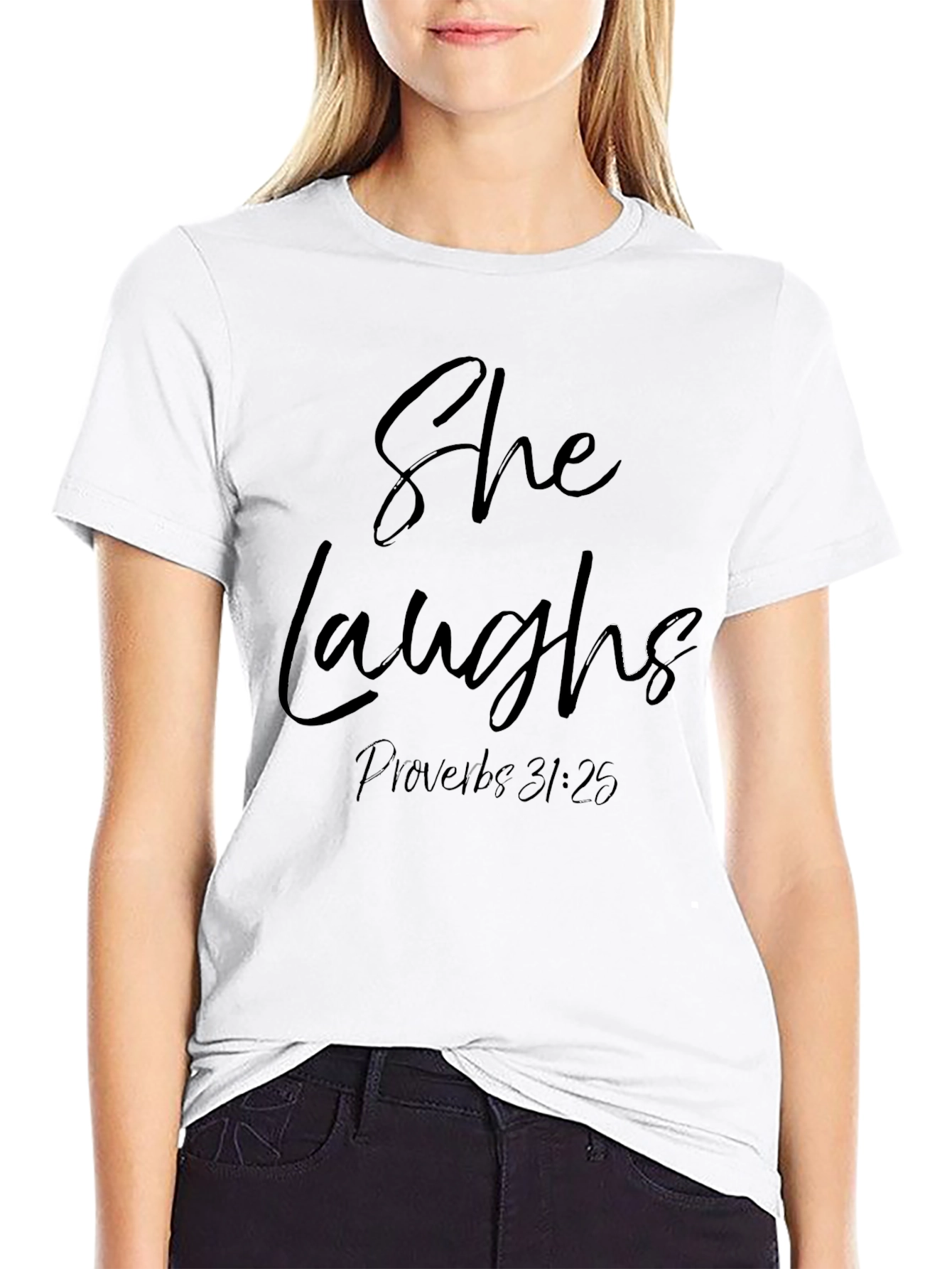 She Laughs Proverbs T-Shirt
