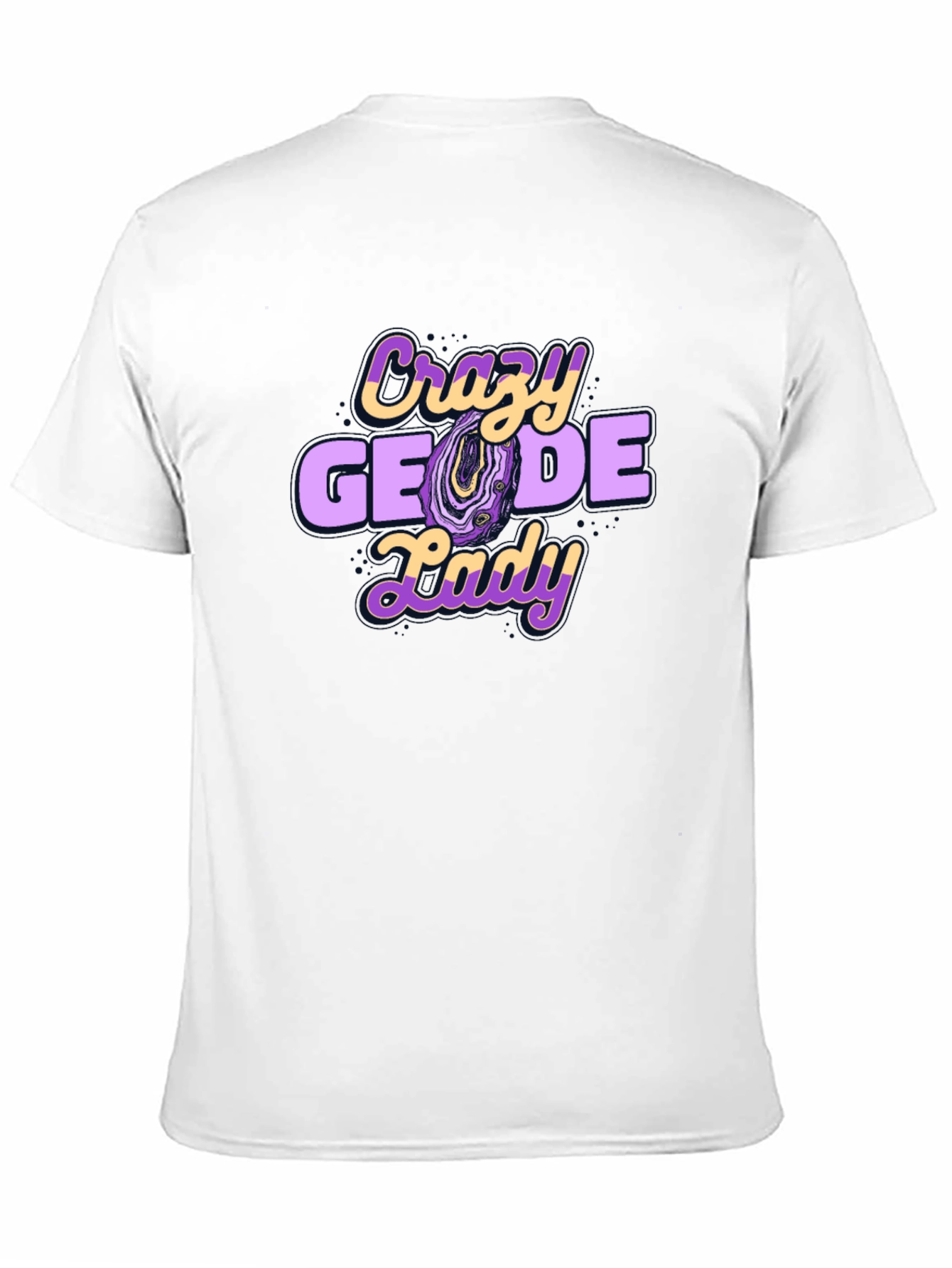 Crazy Geode Lady Graphic T-Shirt - Black