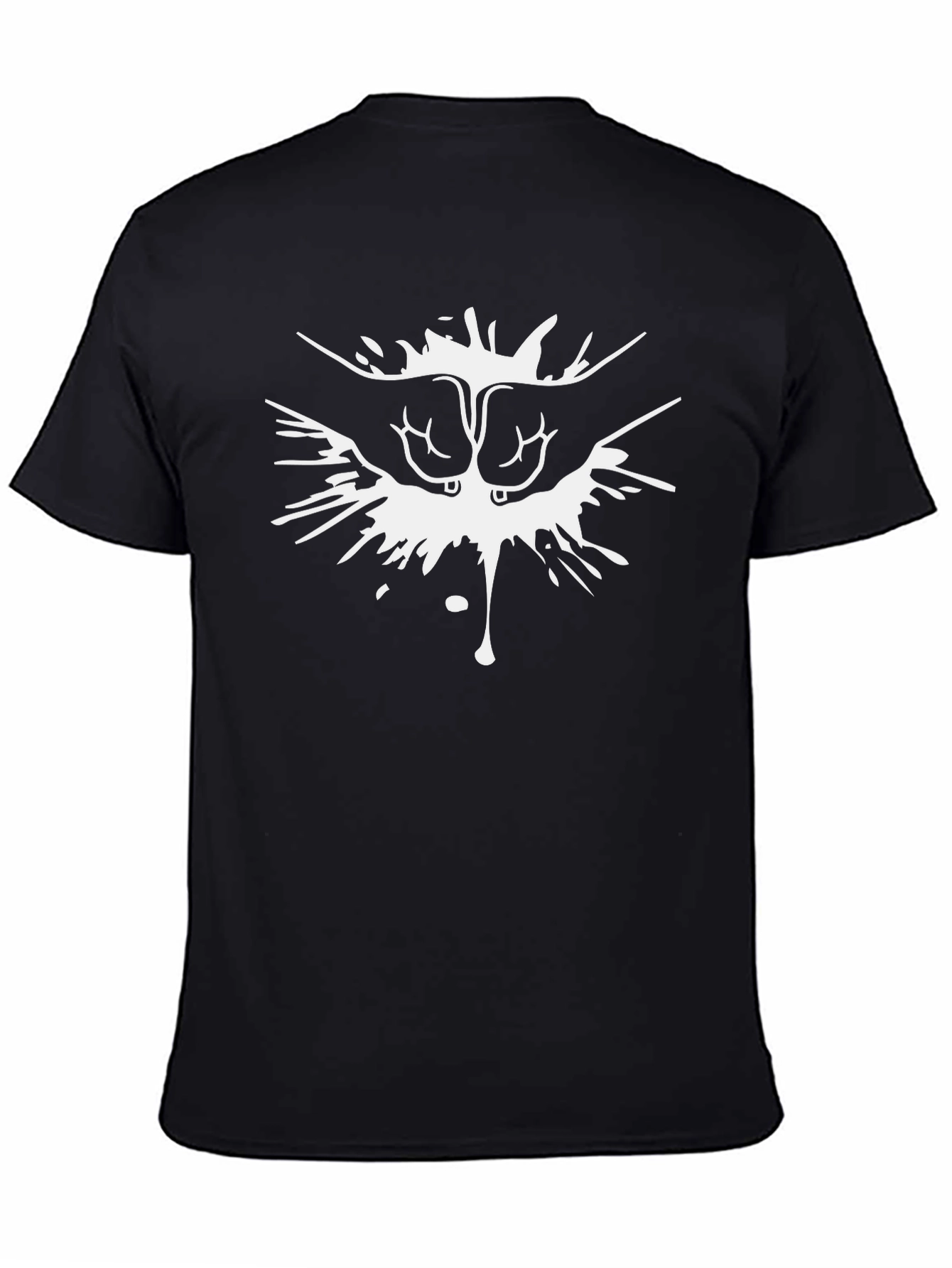 Fist Bump Graphic Tee - Black Cotton Comfort