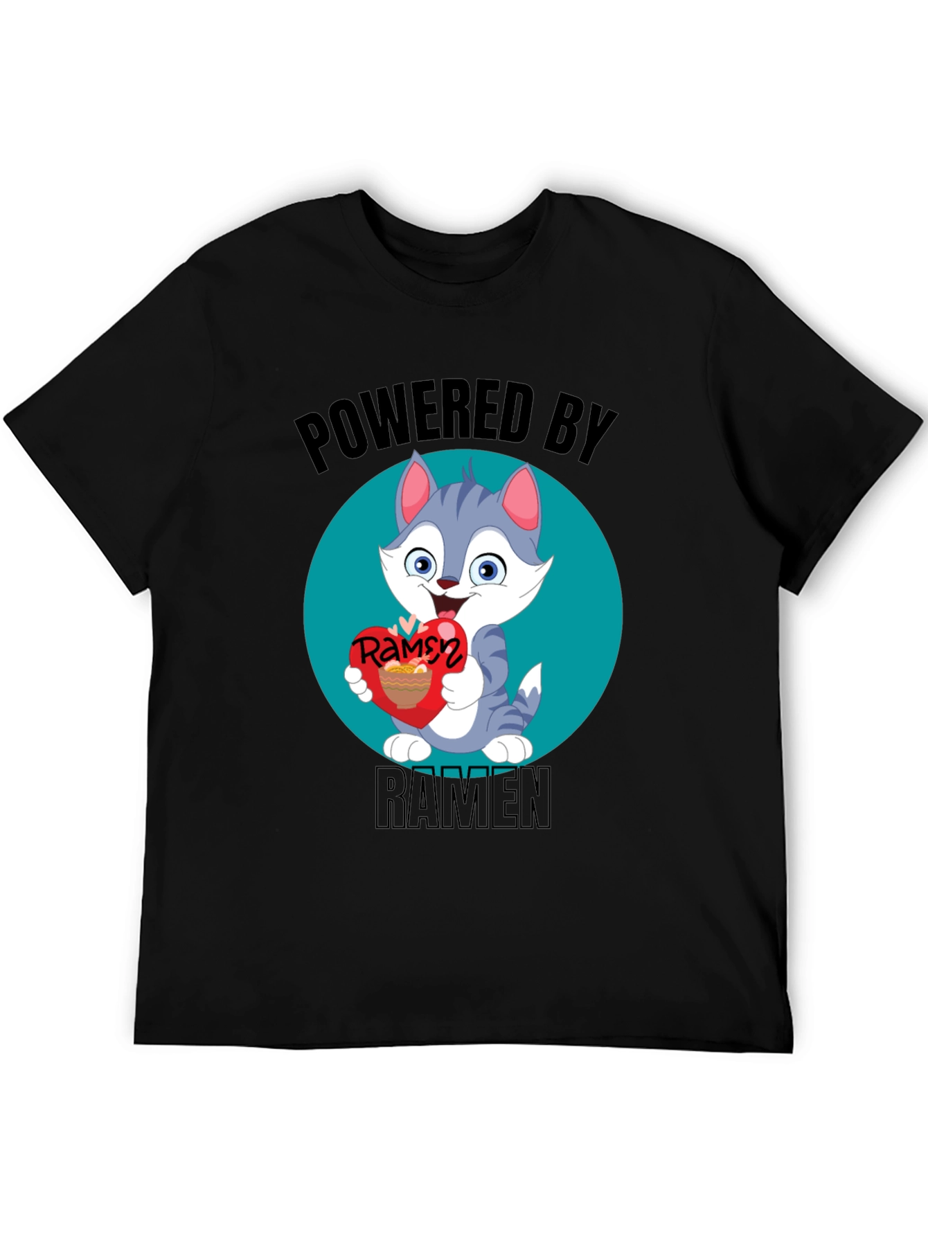 Powered By Ramen Cat T-Shirt