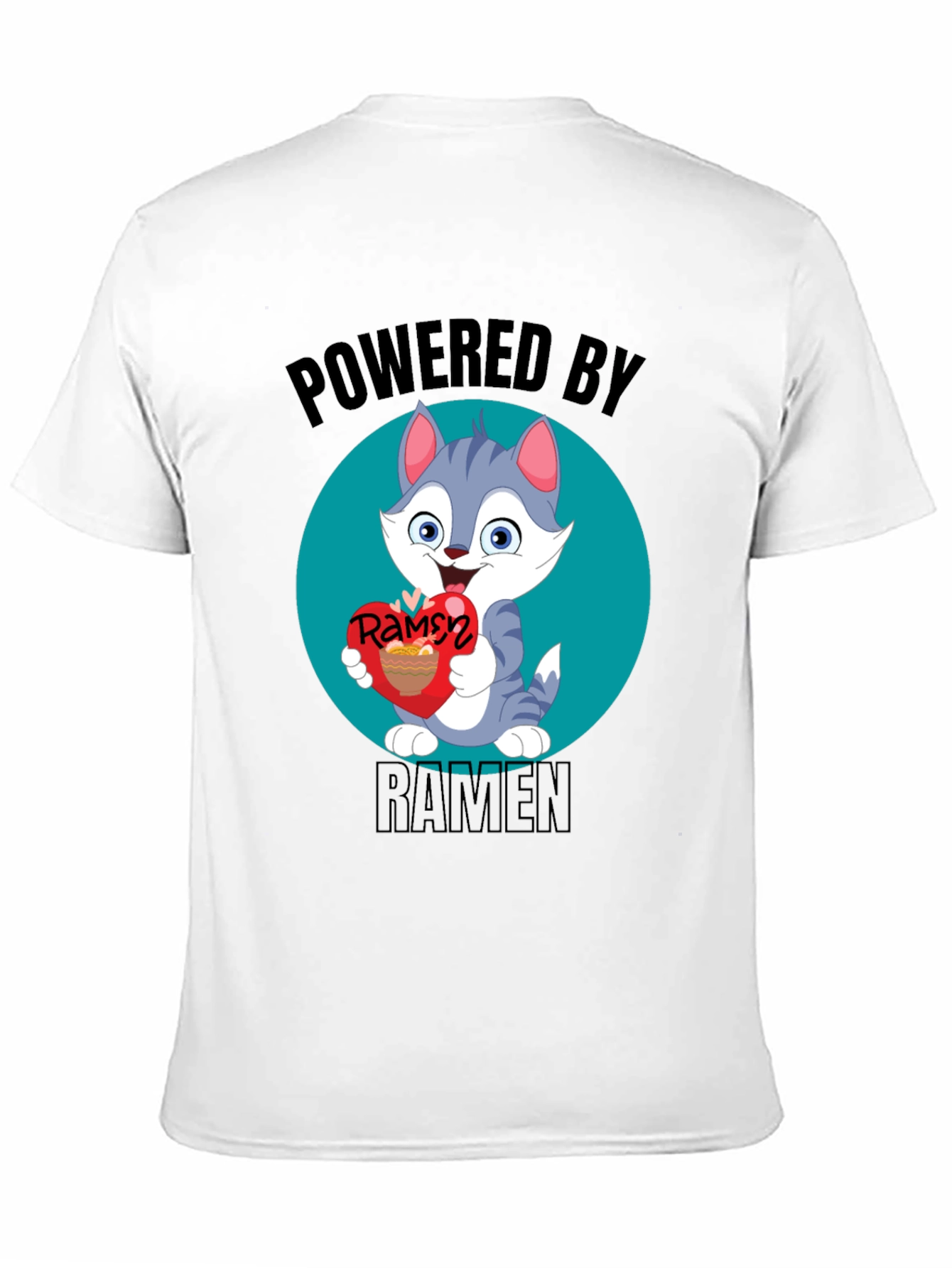 Powered By Ramen Cat T-Shirt