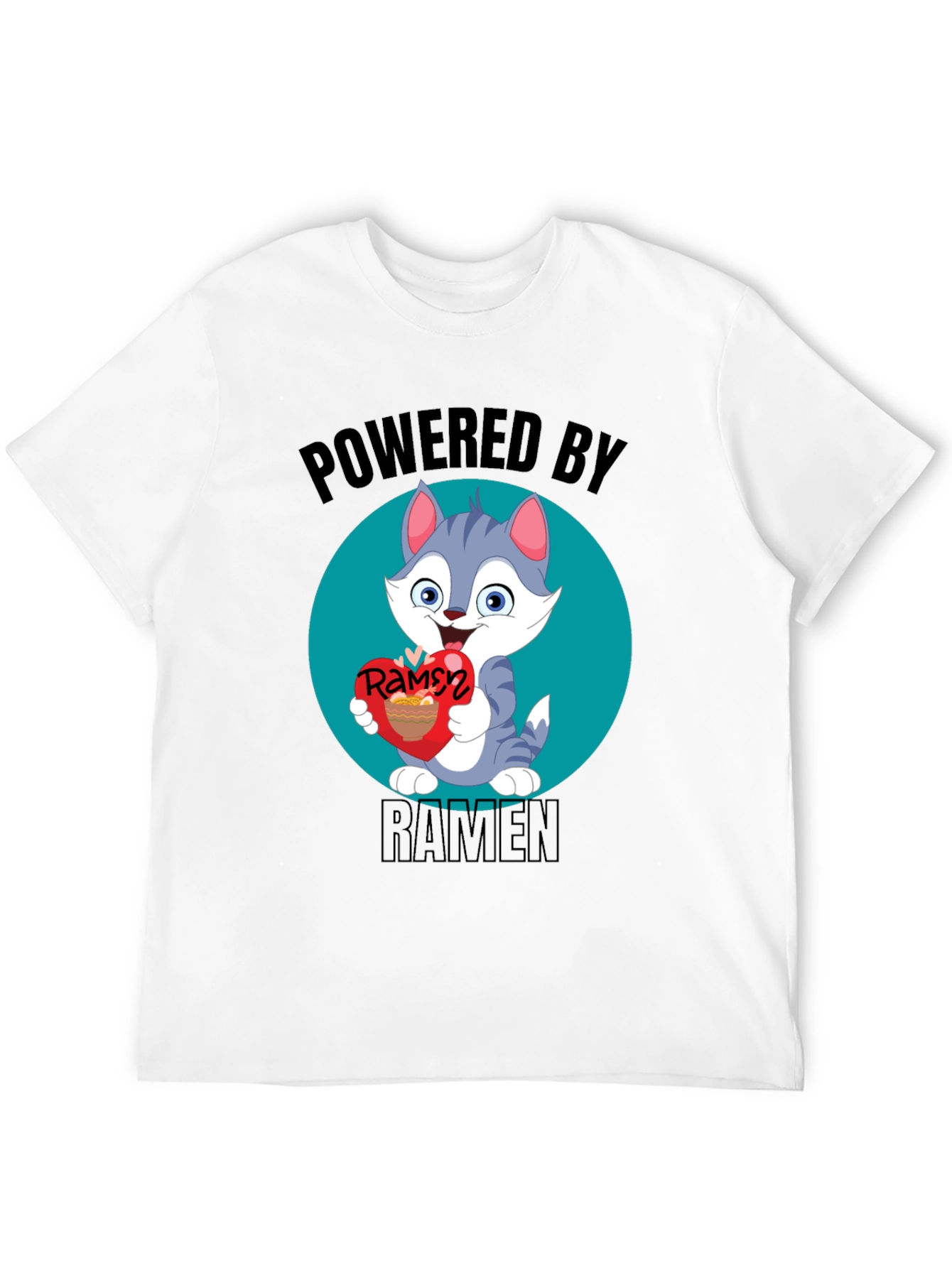 Powered By Ramen Cat T-Shirt