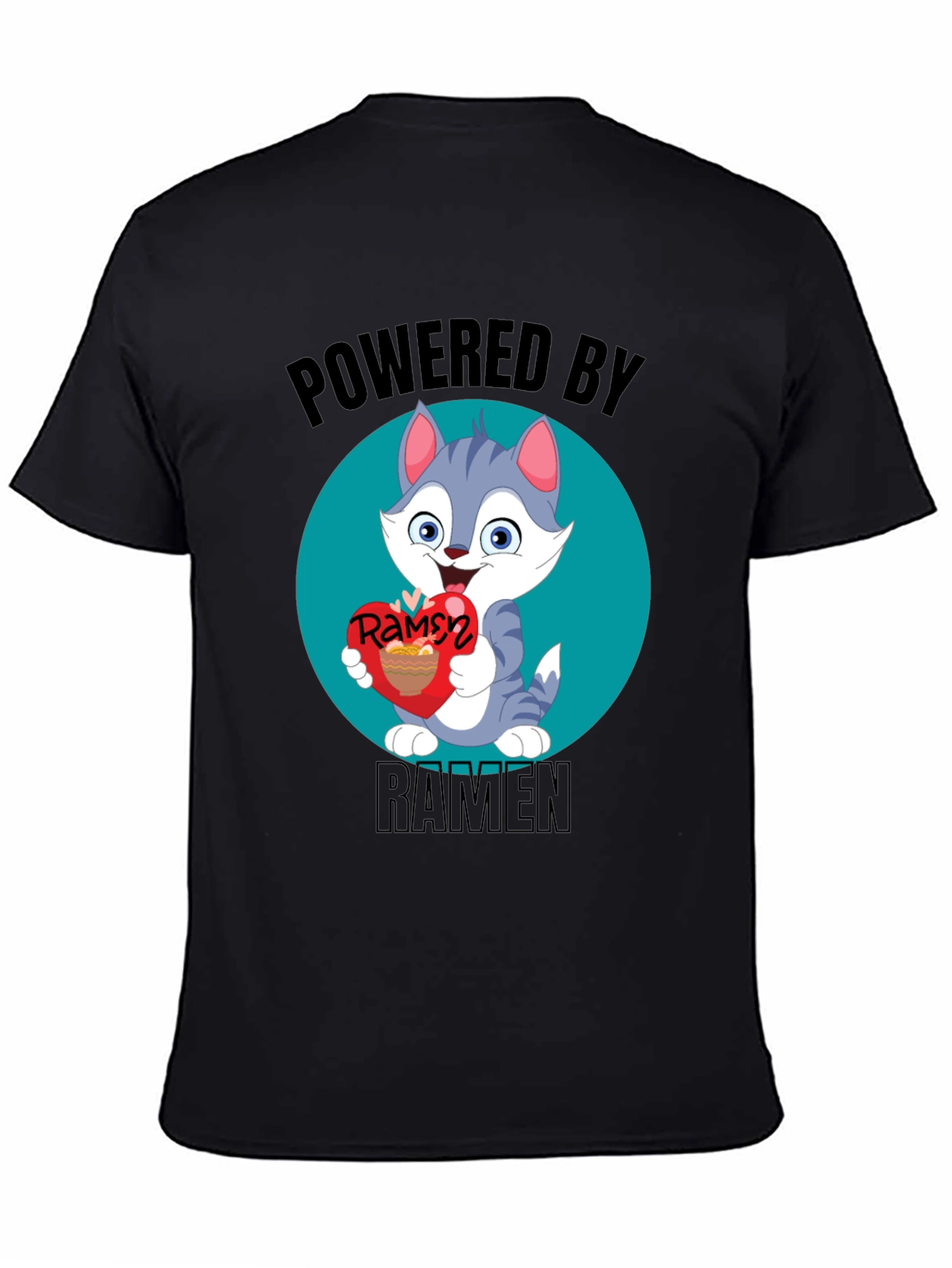 Powered By Ramen Cat T-Shirt