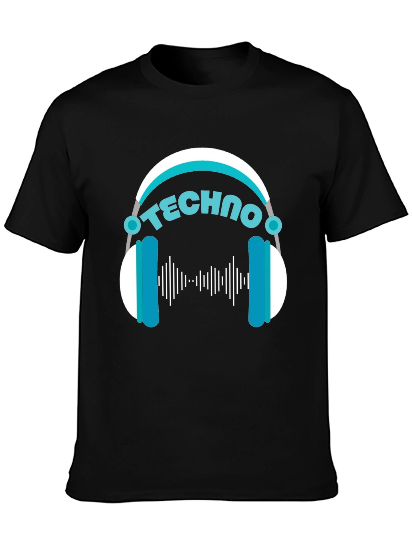 Techno Music T-Shirt - DJ Headphone Design