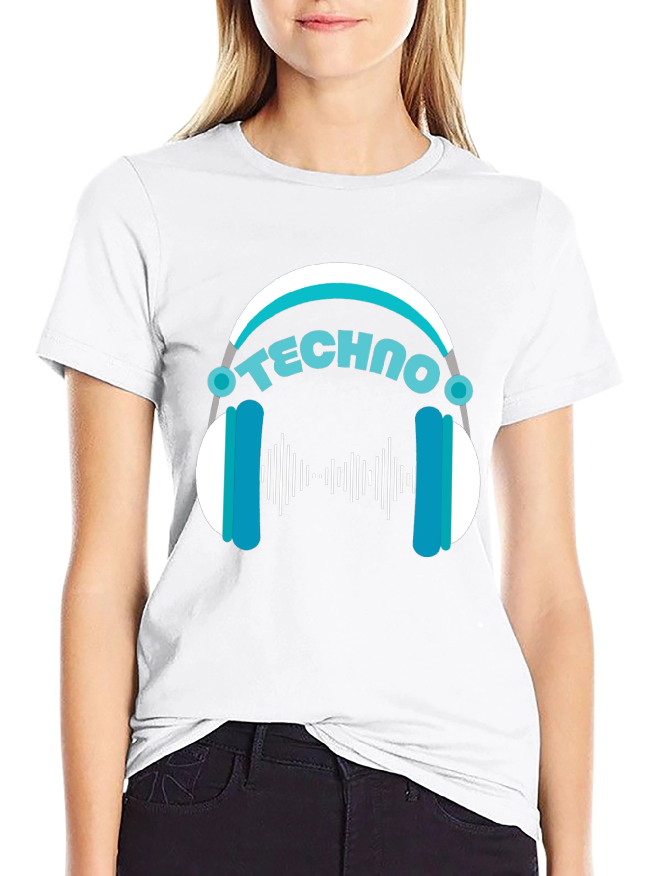 Techno Music T-Shirt - DJ Headphone Design