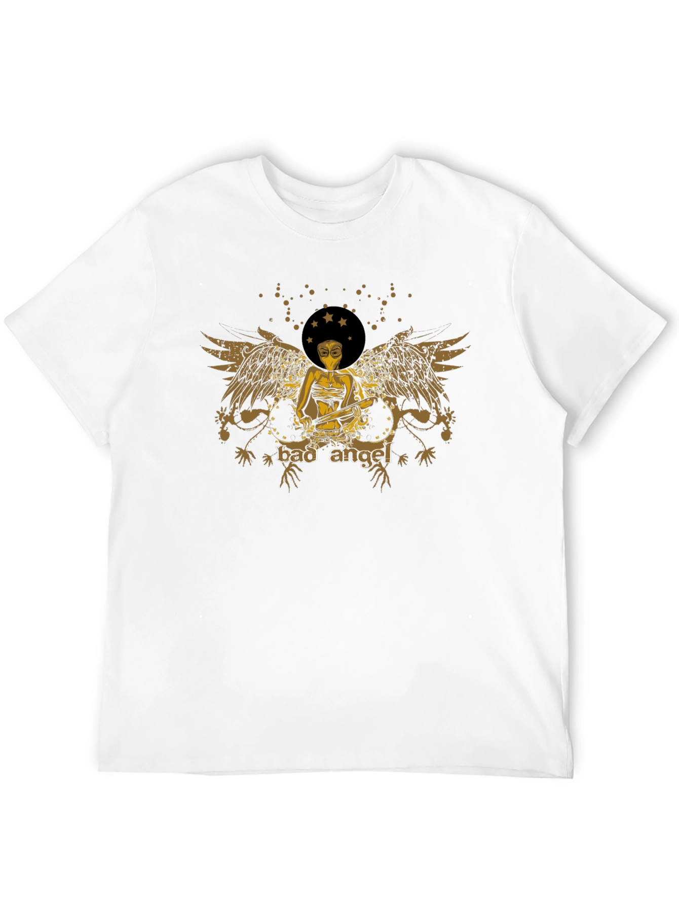 Bad Angel Graphic Print Black Tee