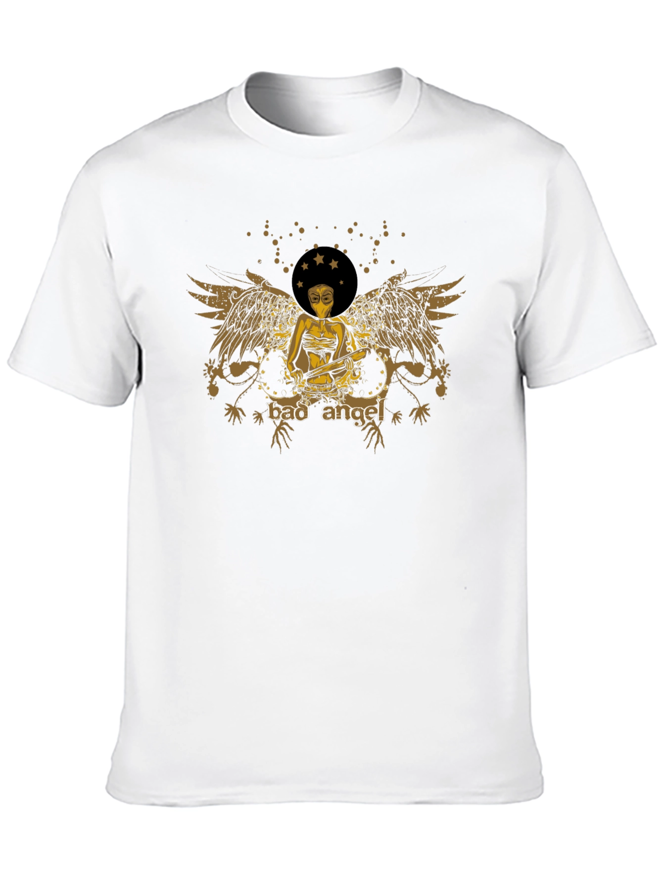 Bad Angel Graphic Print Black Tee