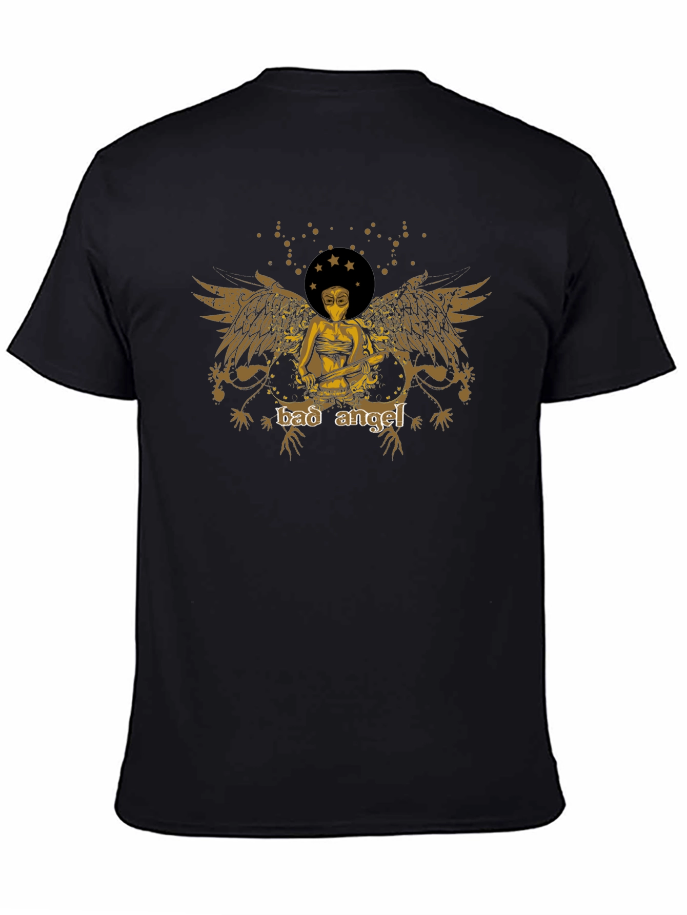 Bad Angel Graphic Print Black Tee