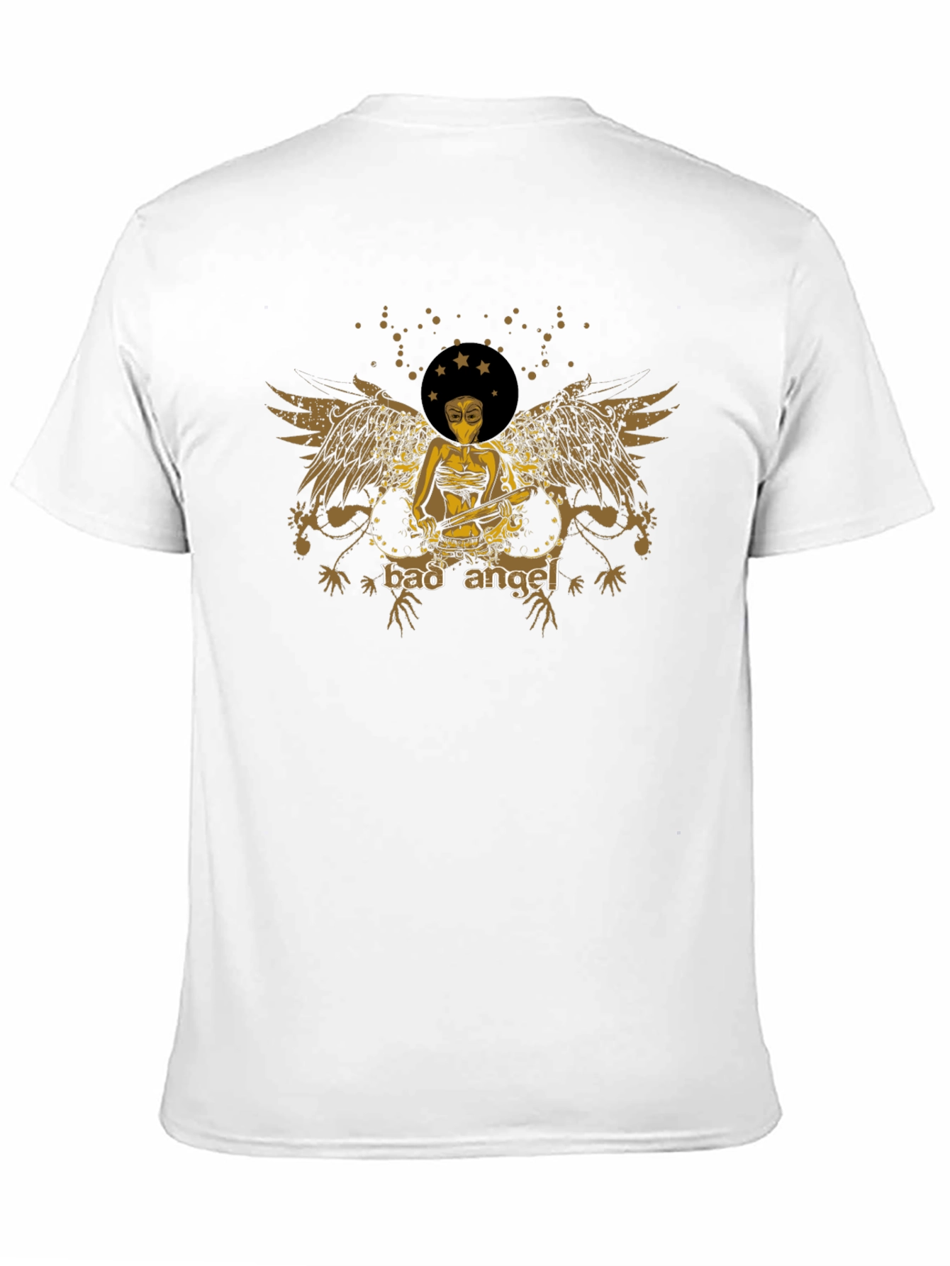 Bad Angel Graphic Print Black Tee