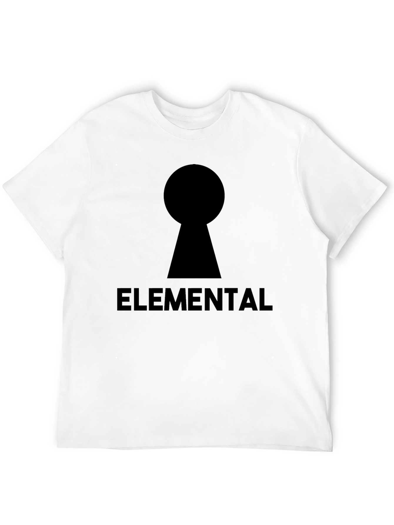 Elemental Keyhole Graphic Tee - Black Cotton T-Shirt