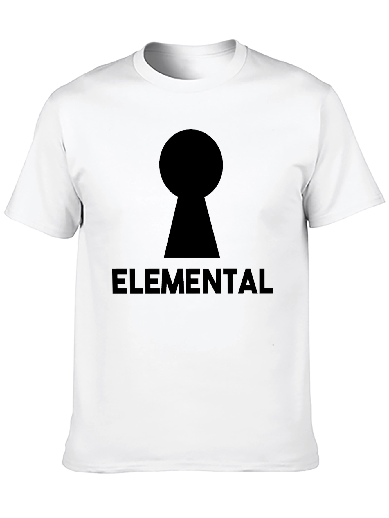 Elemental Keyhole Graphic Tee - Black Cotton T-Shirt