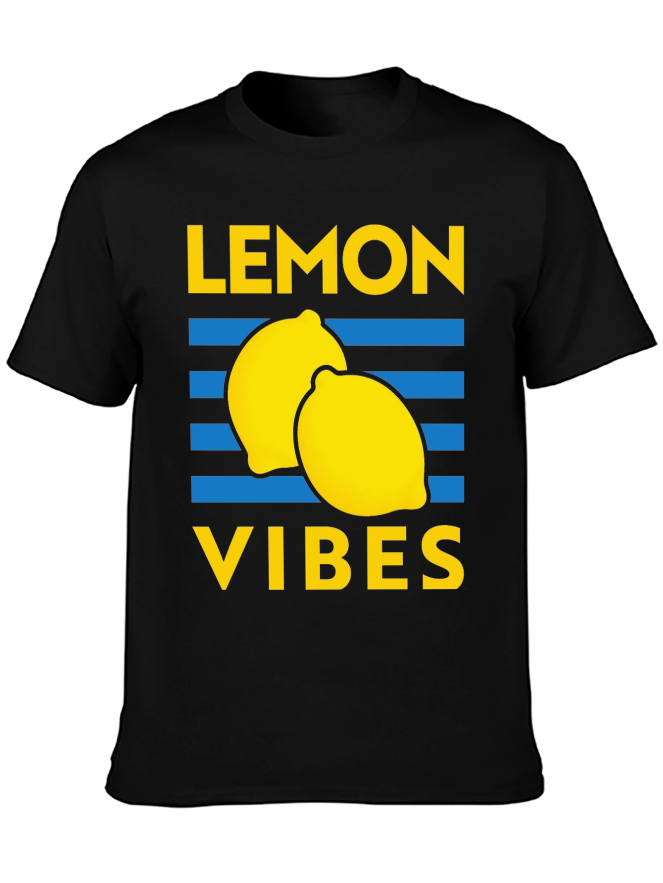 Lemon Vibes Graphic Tee - Black