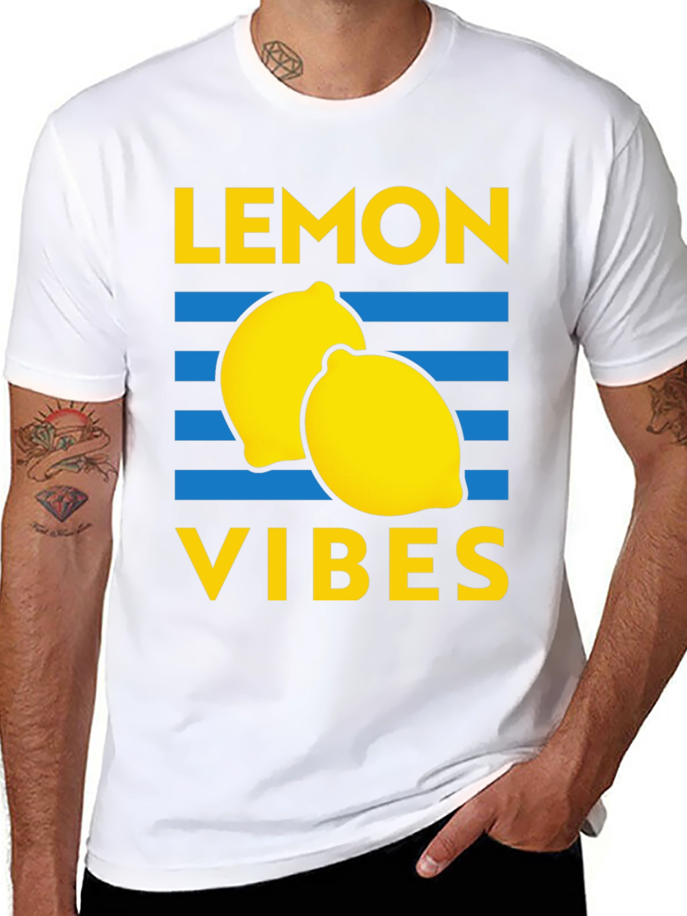 Lemon Vibes Graphic Tee - Black