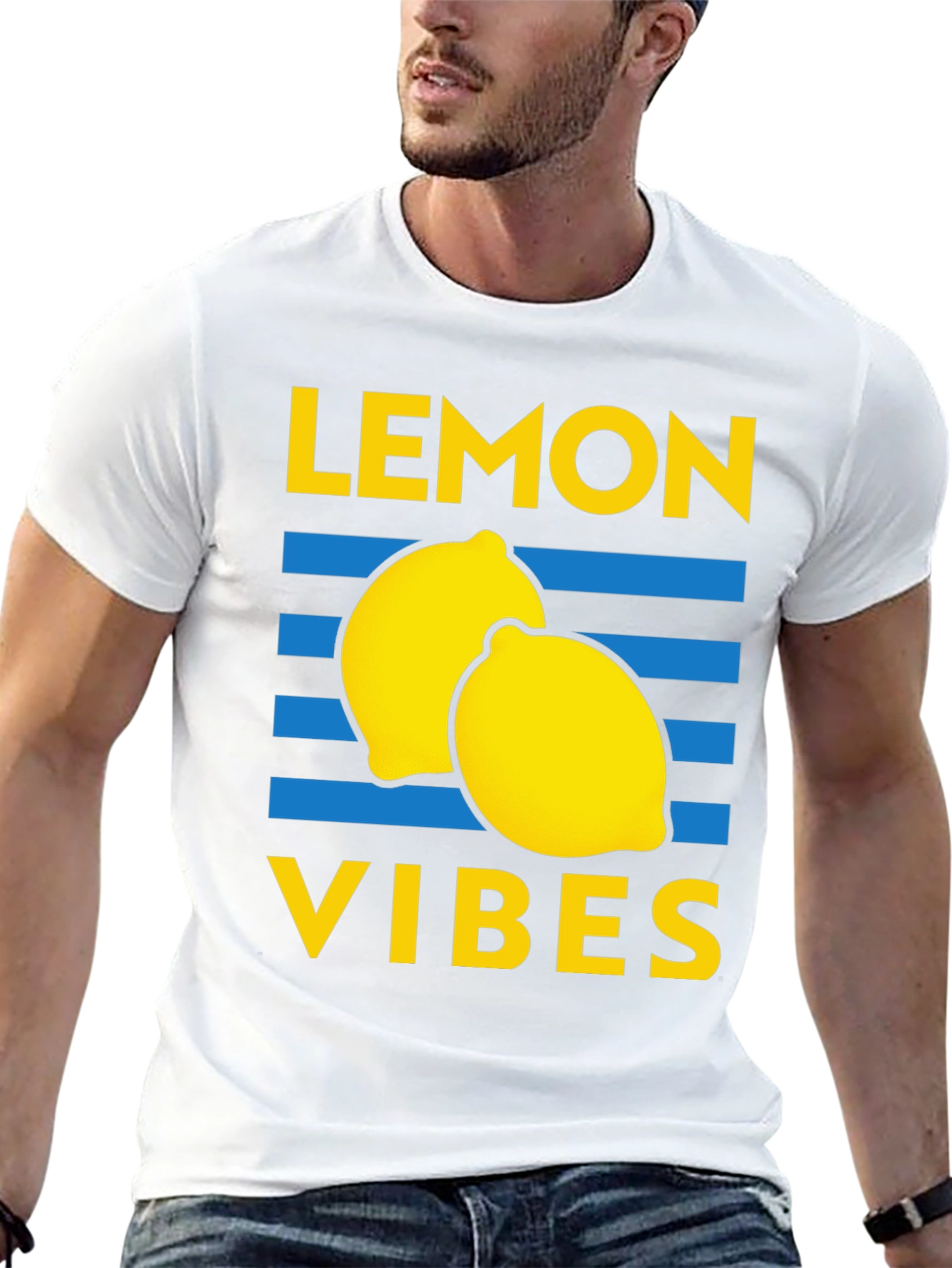 Lemon Vibes Graphic Tee - Black