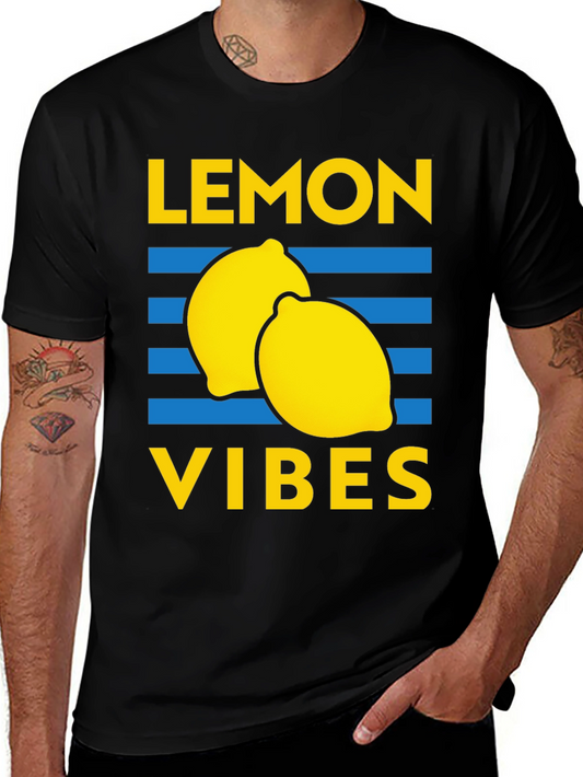 Lemon Vibes Graphic Tee - Black