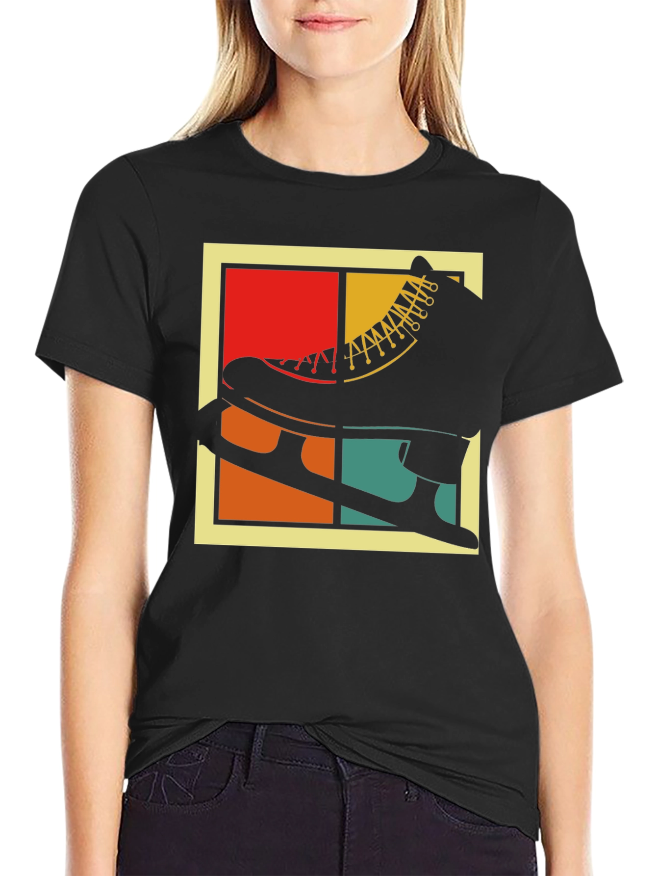 Retro Ice Skate Graphic T-Shirt