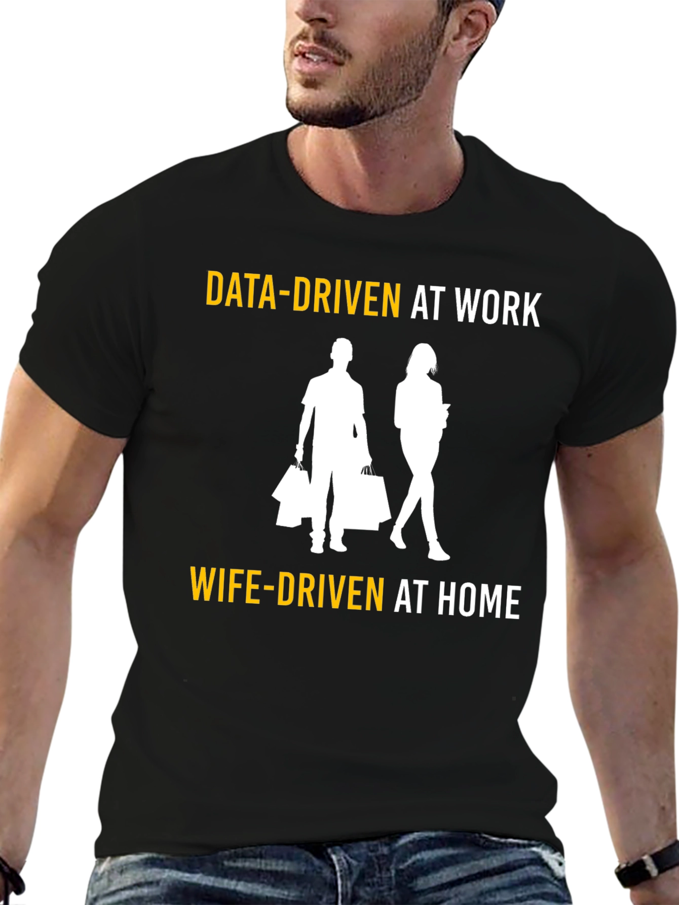 Data-Driven At Work Wife-Driven At Home Graphic T-Shirt
