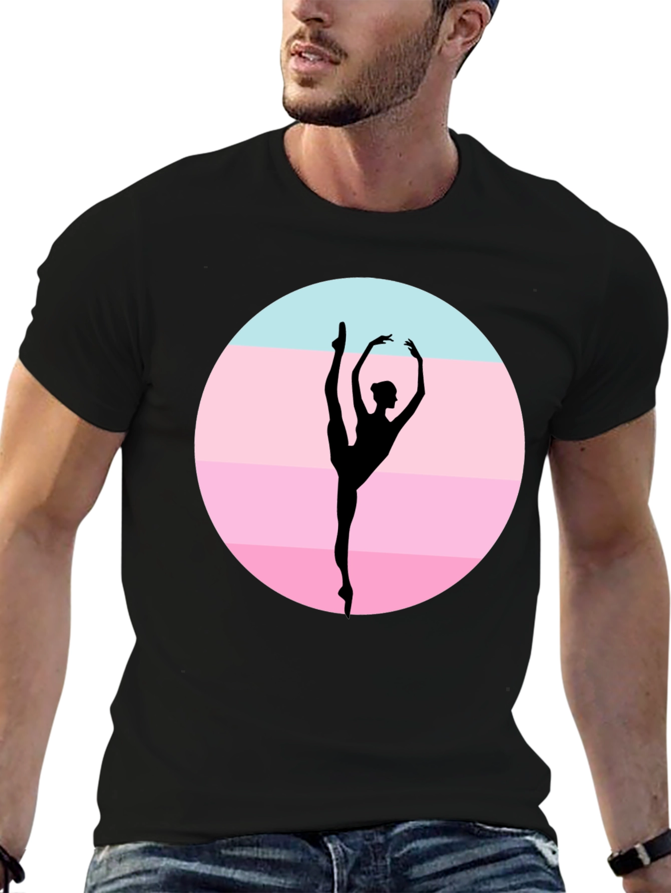 Ballet Dancer Silhouette Graphic T-Shirt