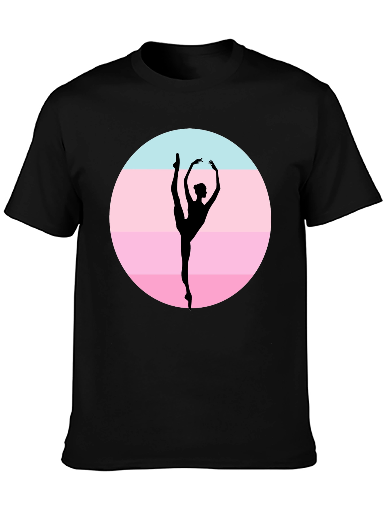 Ballet Dancer Silhouette Graphic T-Shirt