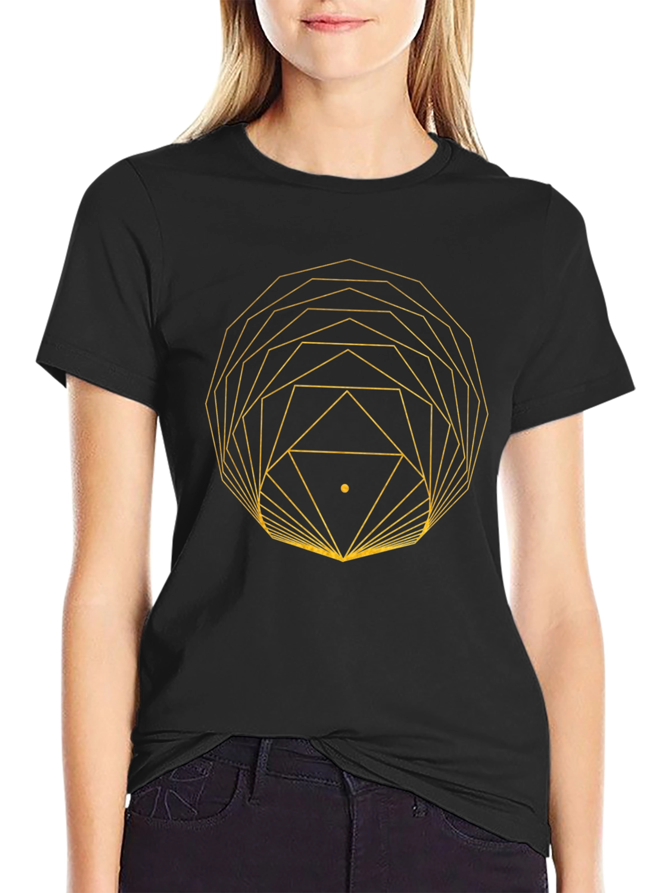 Geometric Triangle T-Shirt - Modern Design