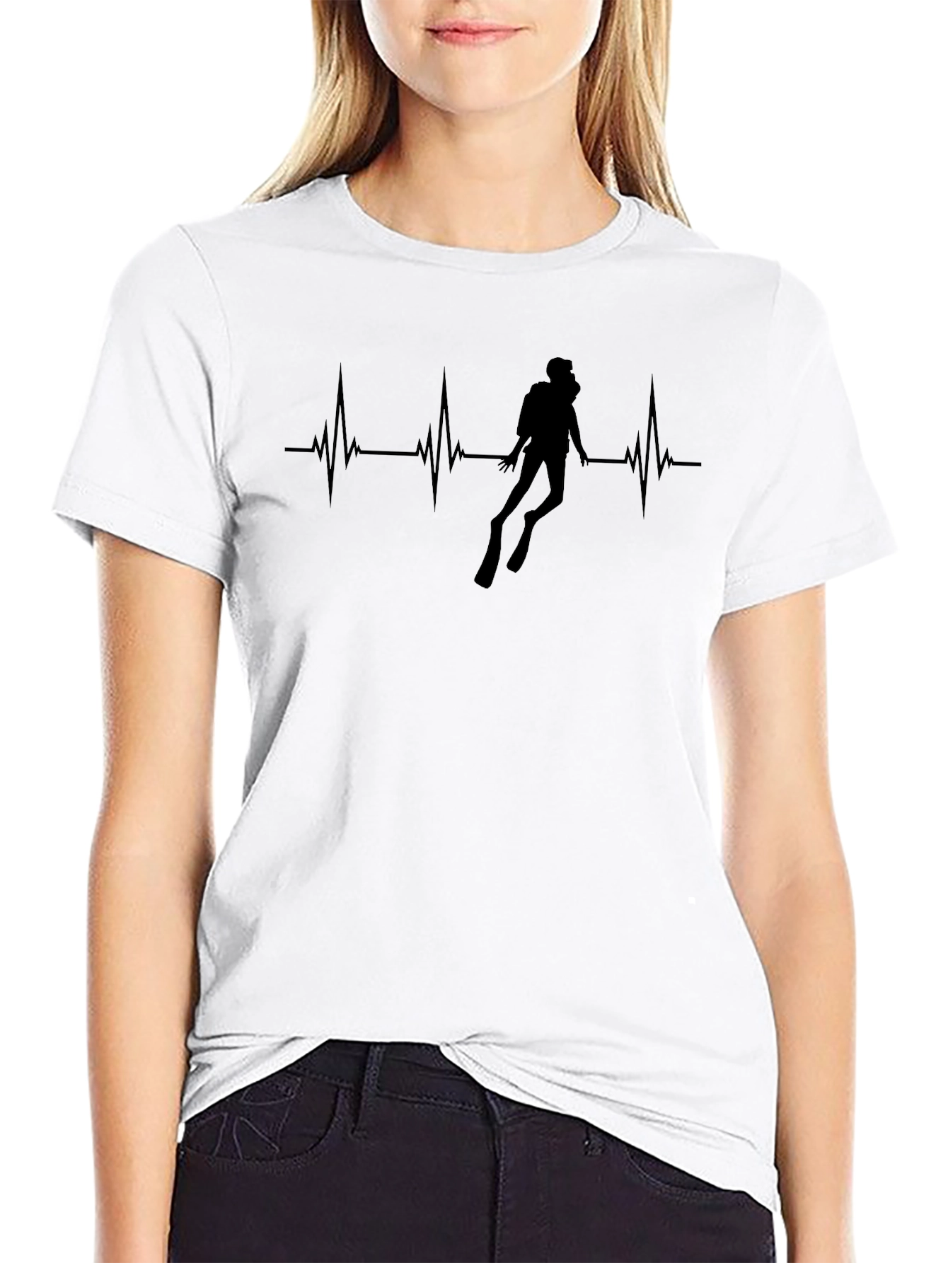 Diver Heartbeat T-Shirt - Scuba Diving Tee