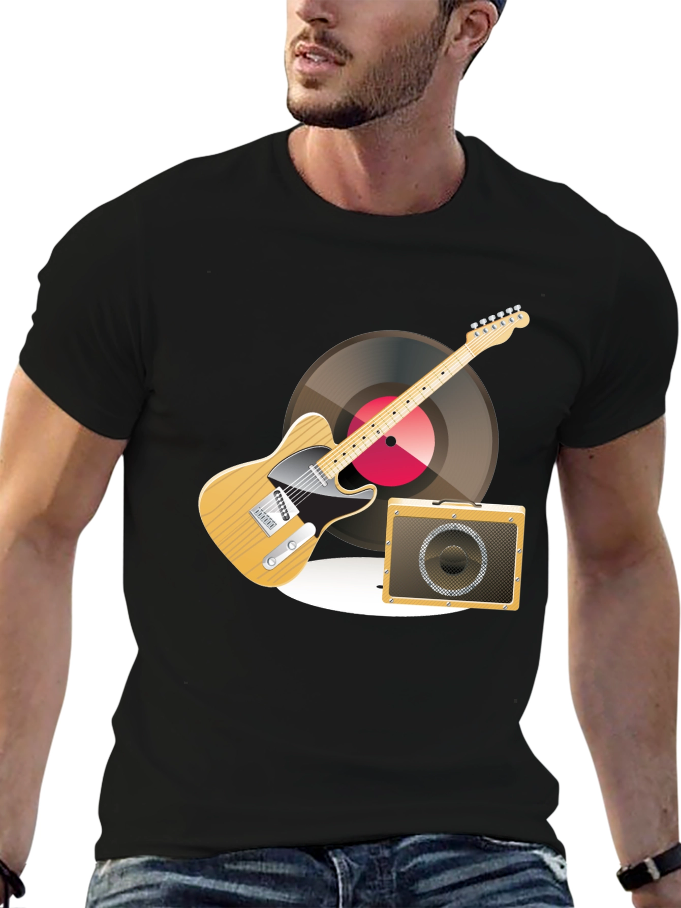 Guitar & Amplifier Graphic T-Shirt