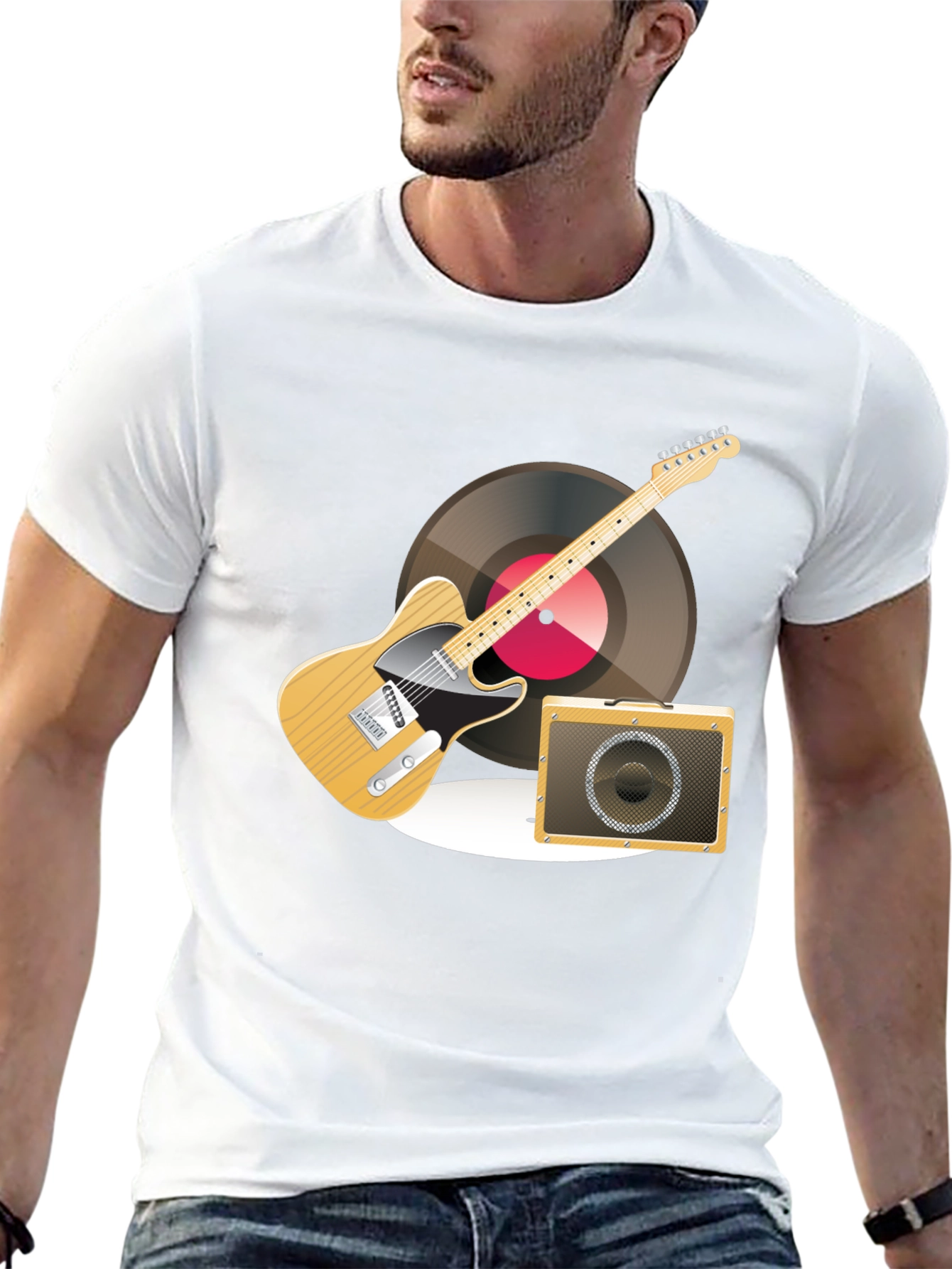 Guitar & Amplifier Graphic T-Shirt