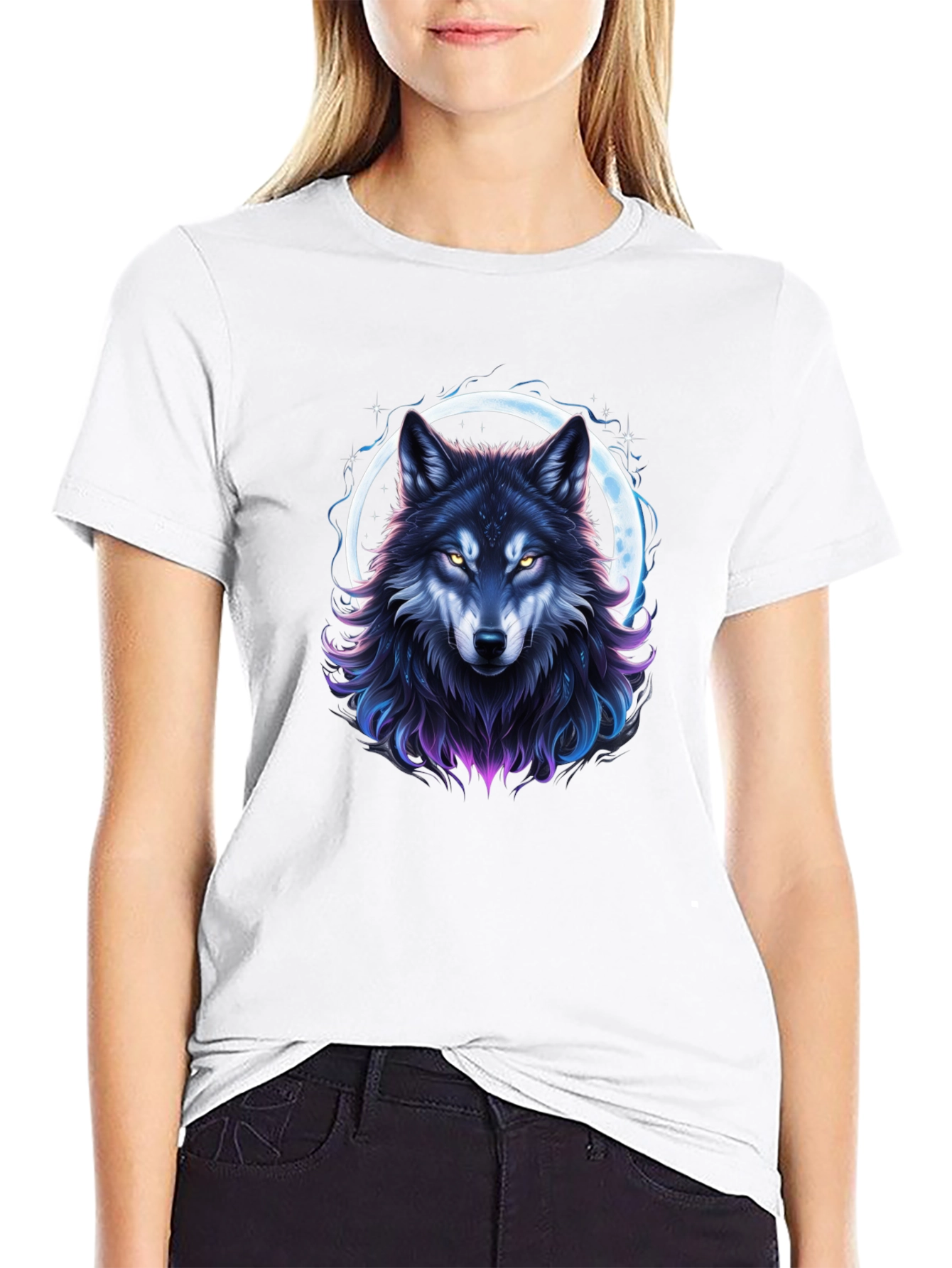 Wolf Moon Graphic Tee - Mens Black T-Shirt