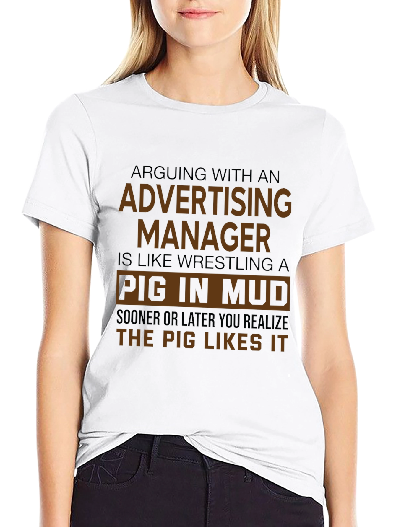 Advertising Manager Pig in Mud Graphic Tee