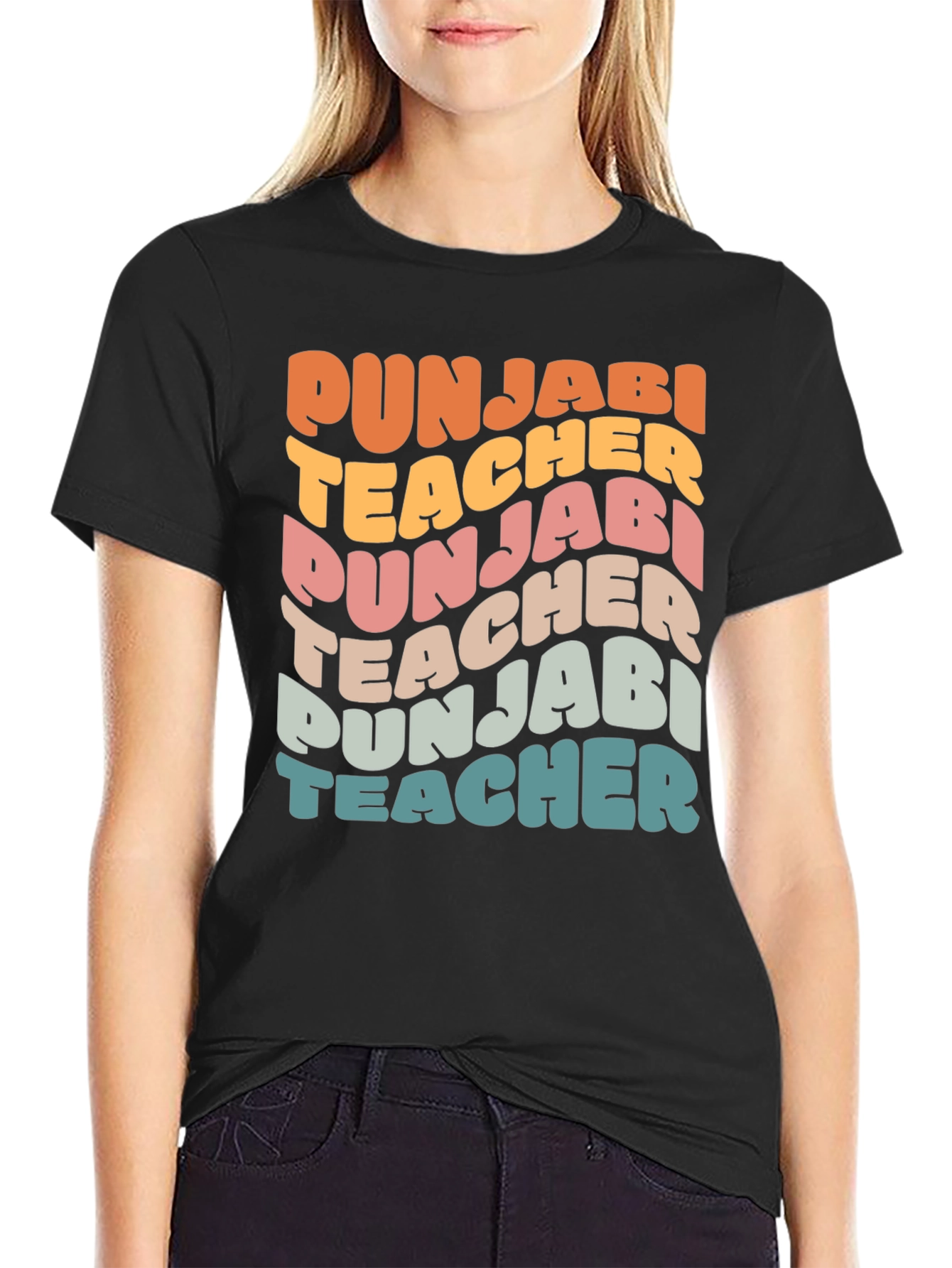 Punjabi Teacher Retro Style T-Shirt