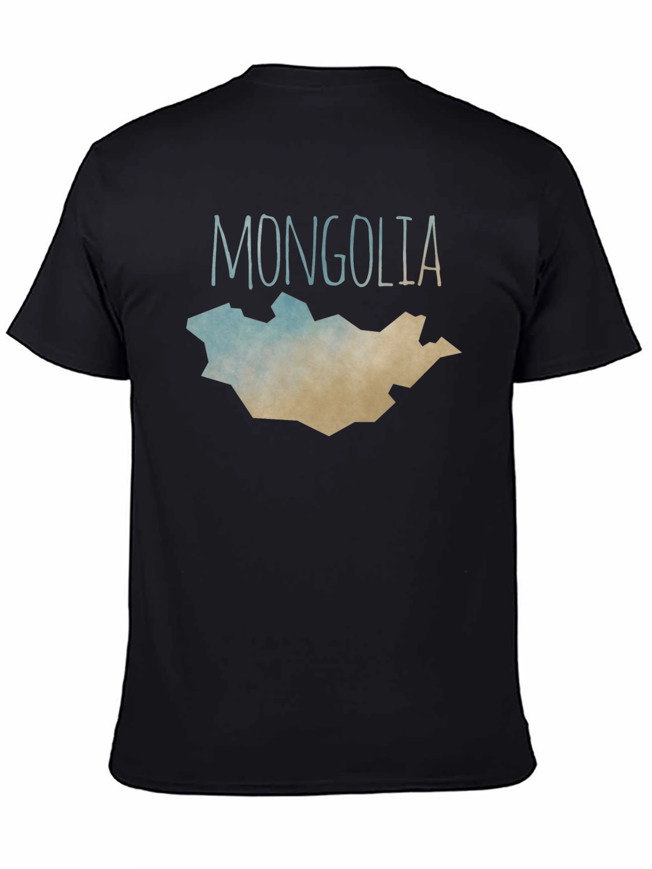 Mongolia Map T-Shirt - Black Graphic Tee