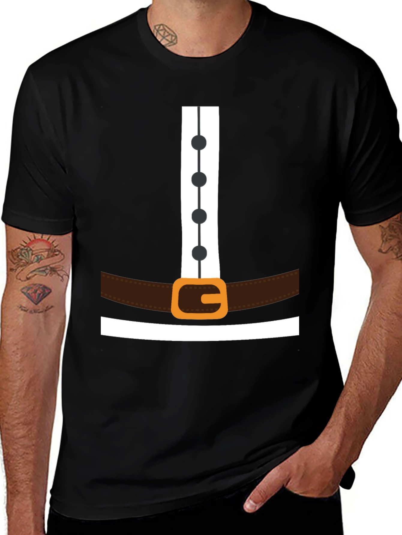 Pilgrim Costume T-Shirt - Thanksgiving Festive Apparel