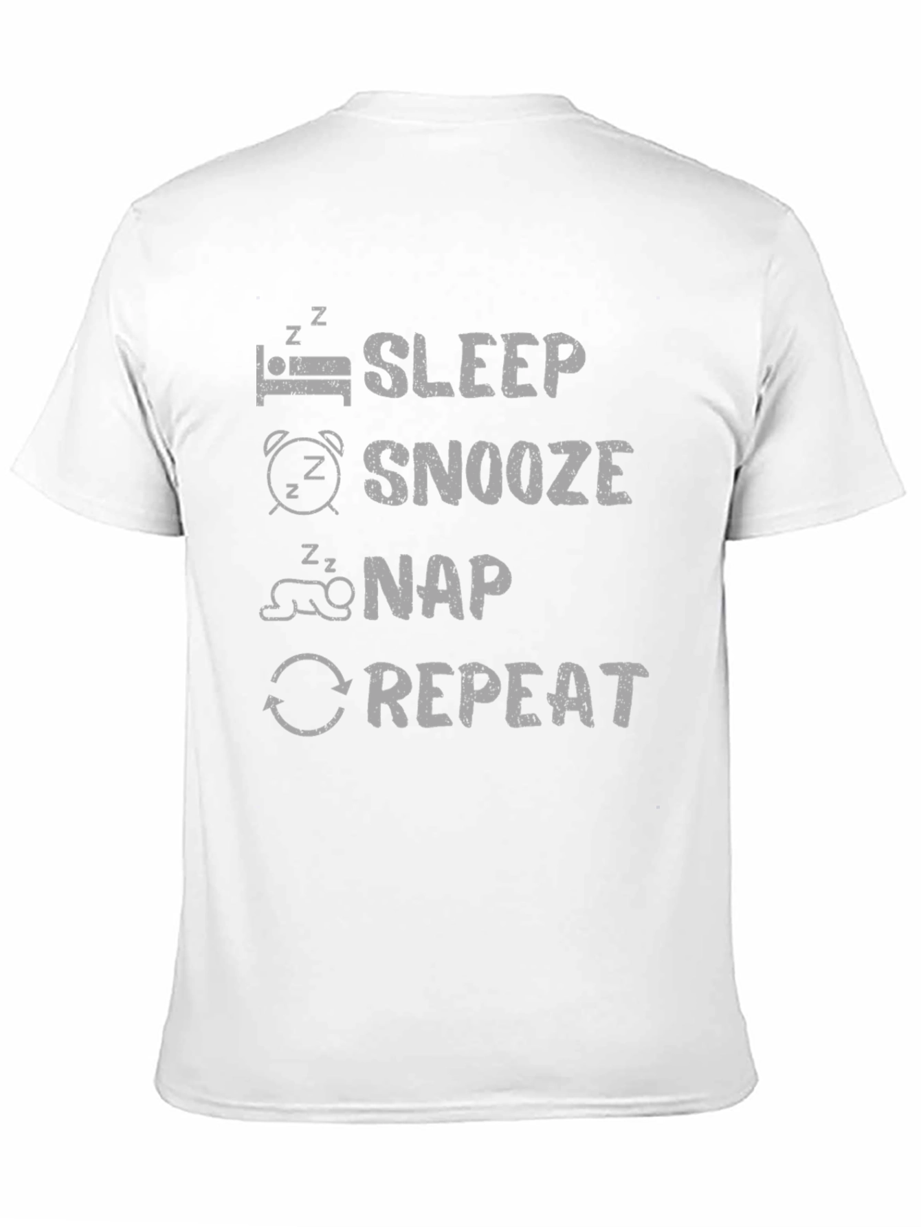 Sleep Snooze Nap Repeat Black T-Shirt