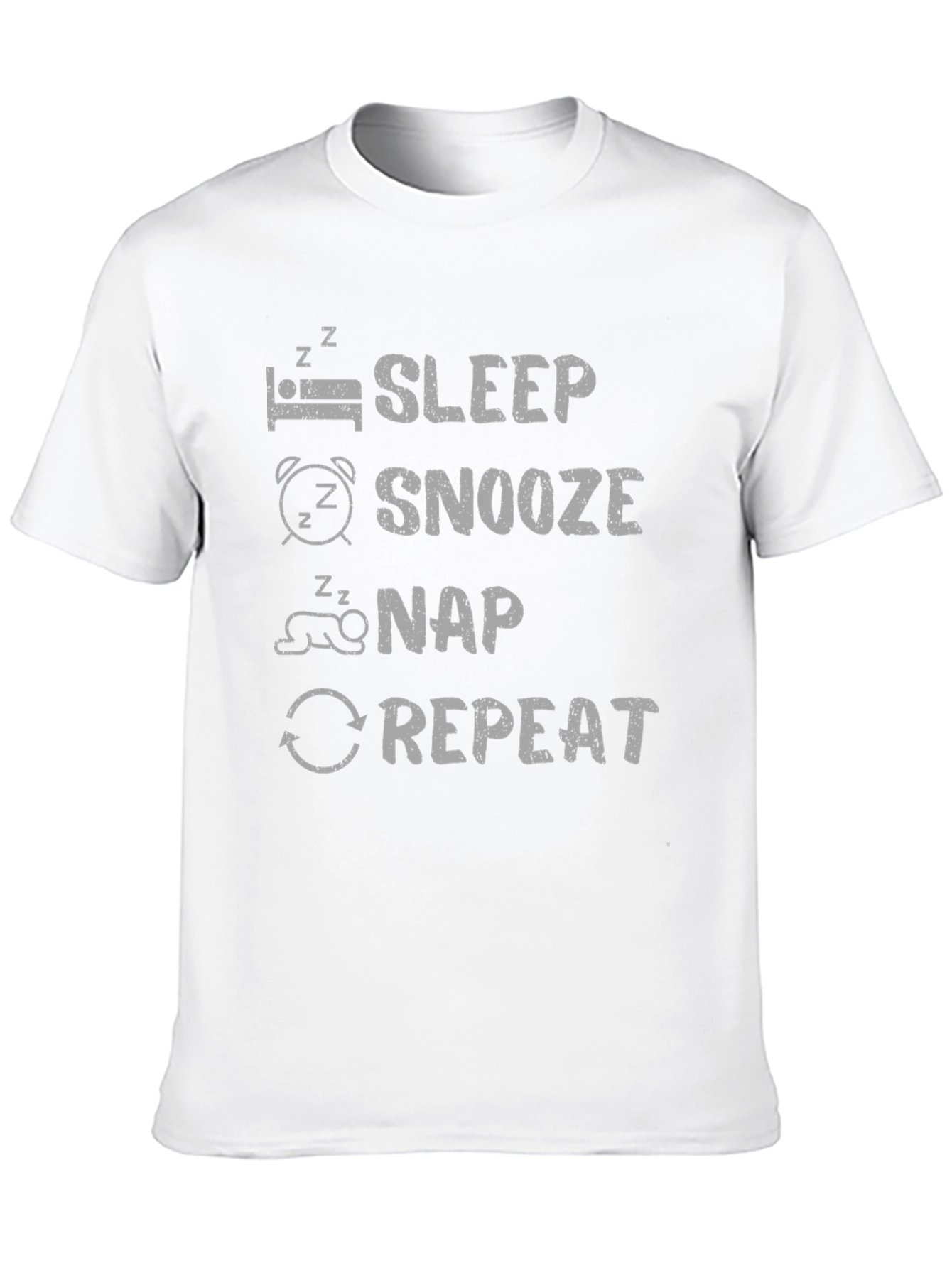 Sleep Snooze Nap Repeat Black T-Shirt