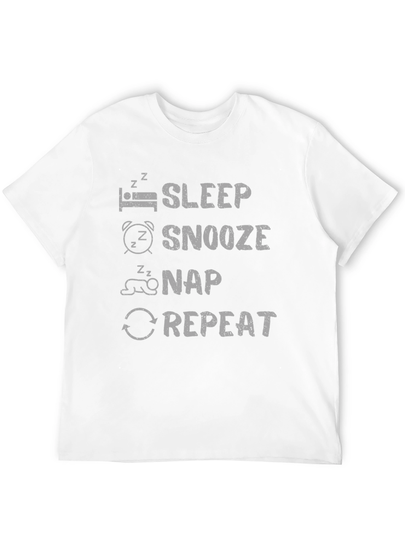 Sleep Snooze Nap Repeat Black T-Shirt