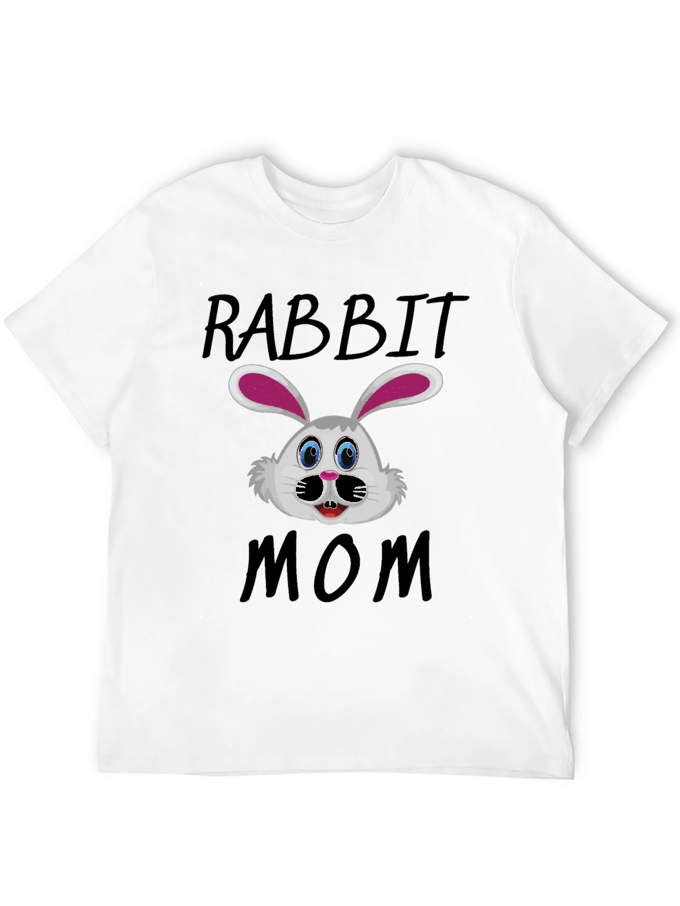 Rabbit Mom Graphic T-Shirt - Cute Bunny Design