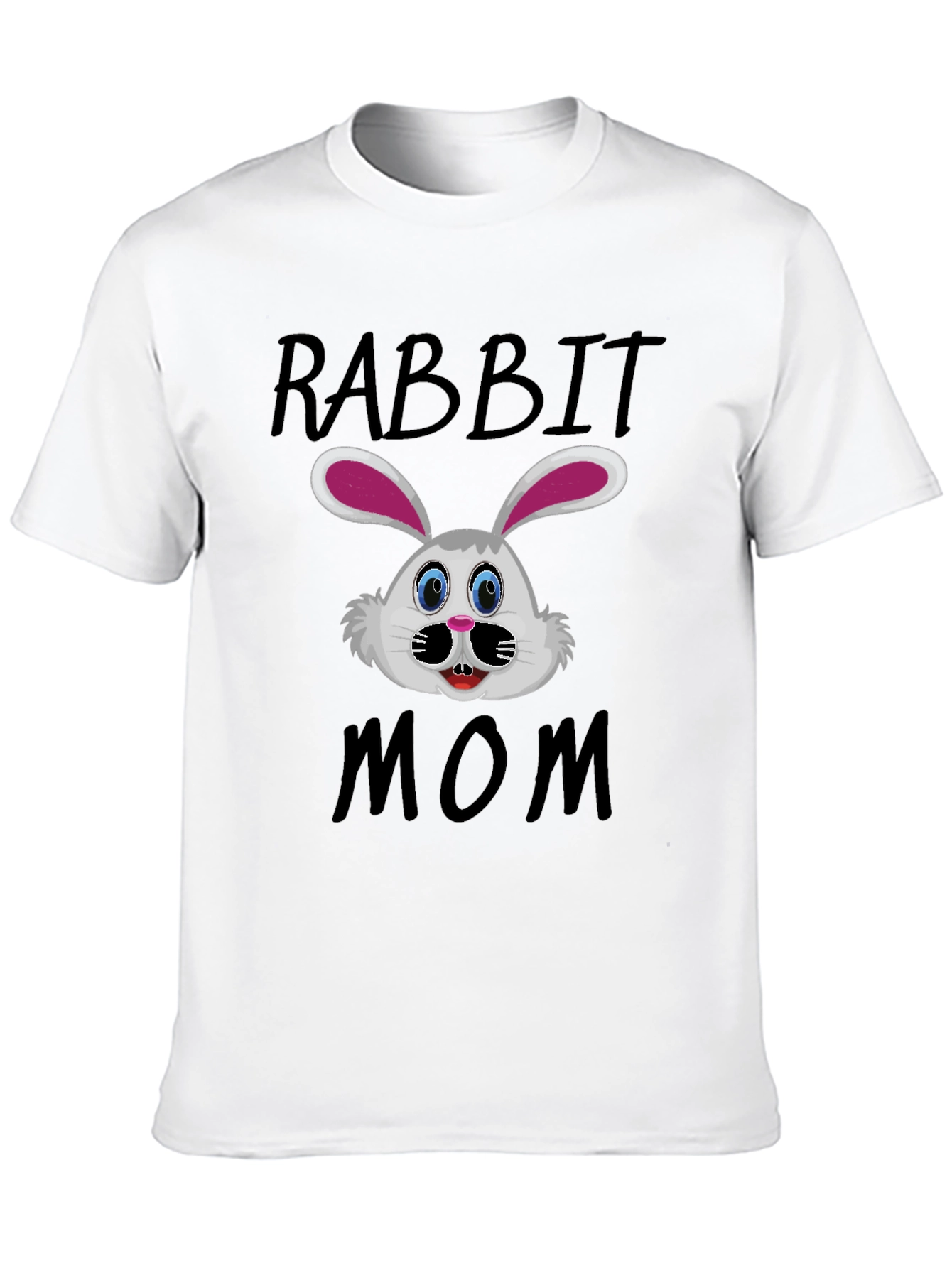 Rabbit Mom Graphic T-Shirt - Cute Bunny Design