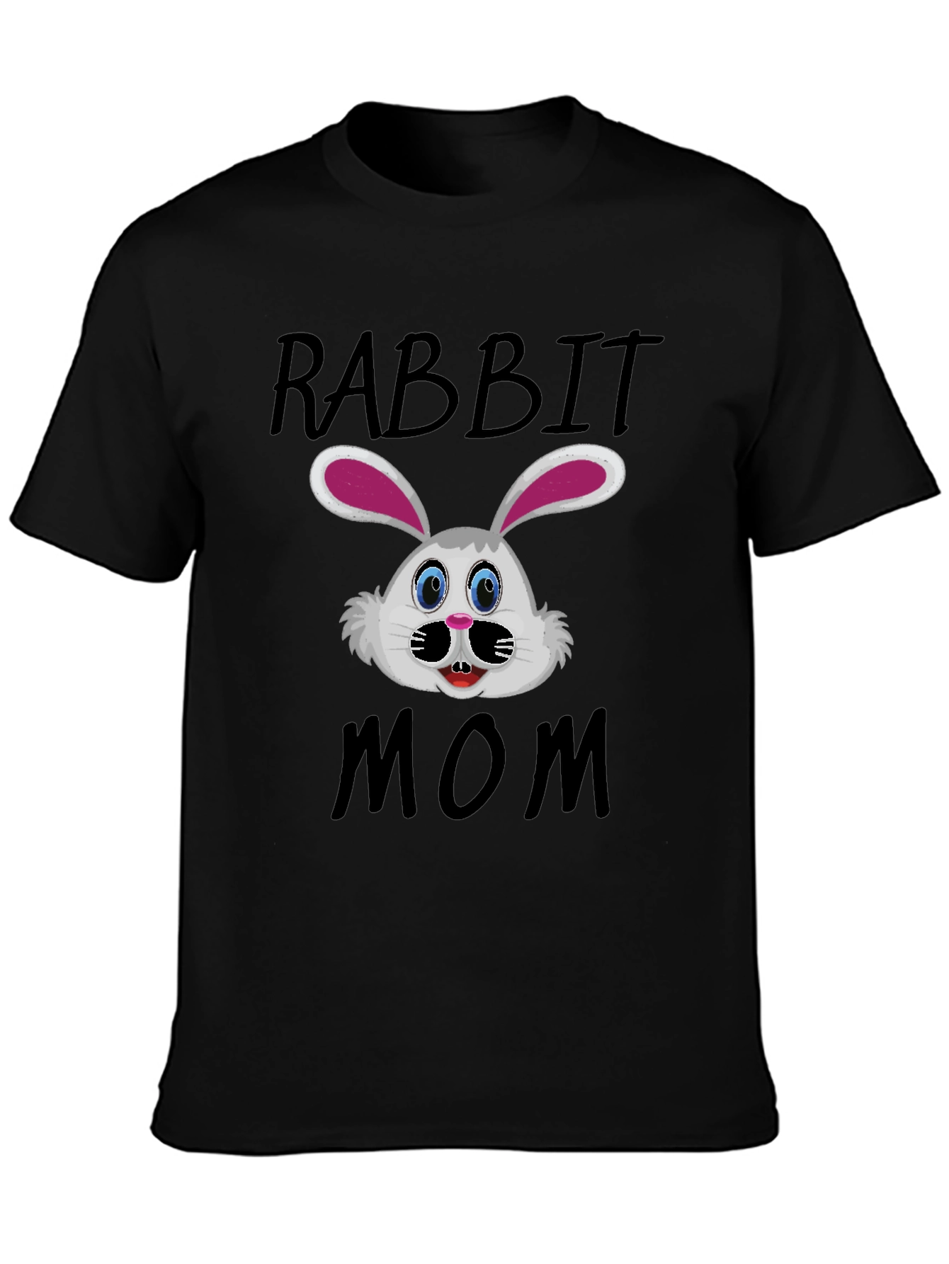 Rabbit Mom Graphic T-Shirt - Cute Bunny Design