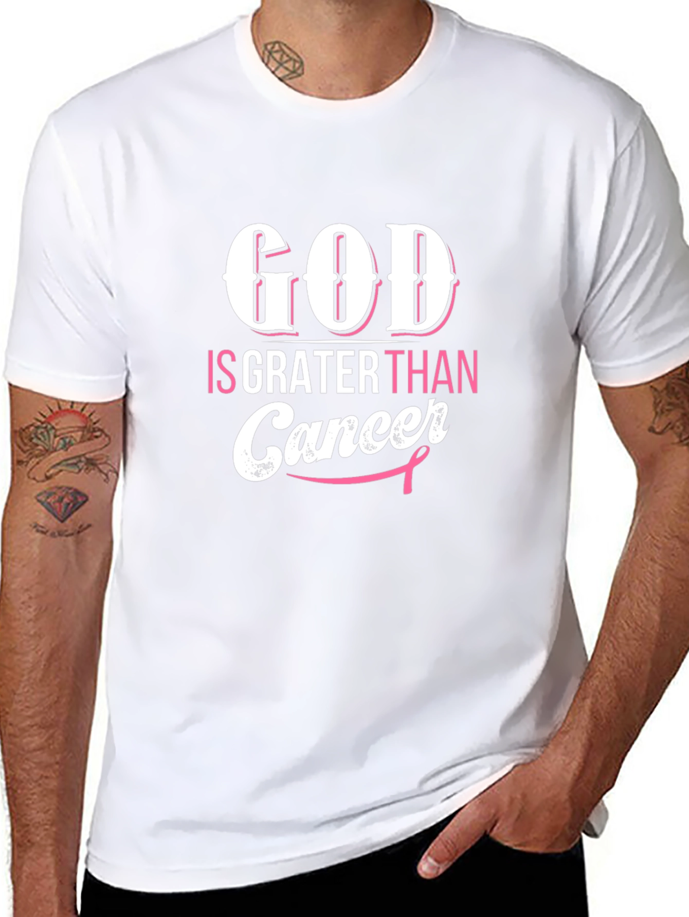 God Is Greater Than Cancer Awareness T-Shirt