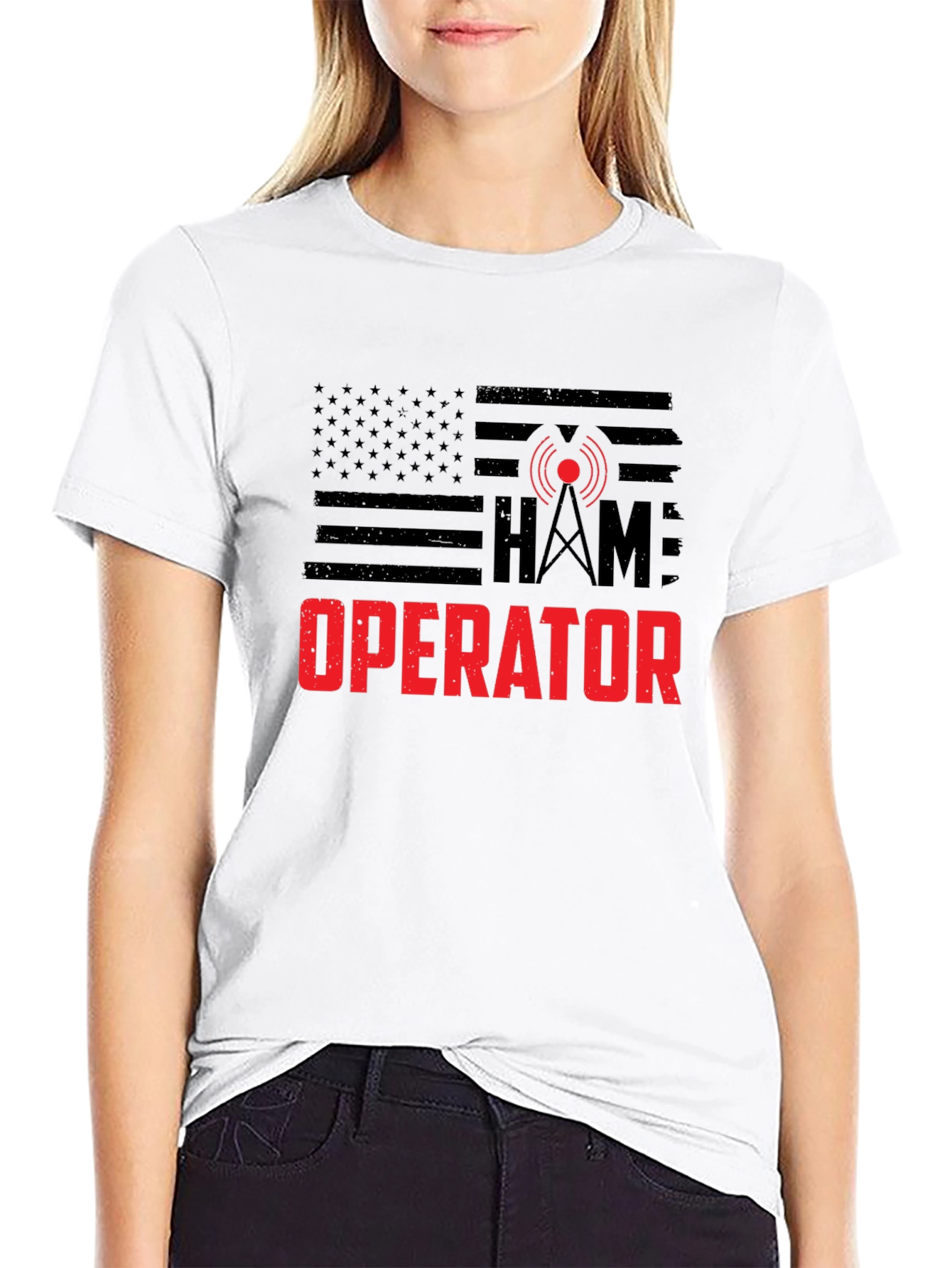 Ham Radio Operator USA Flag T-Shirt