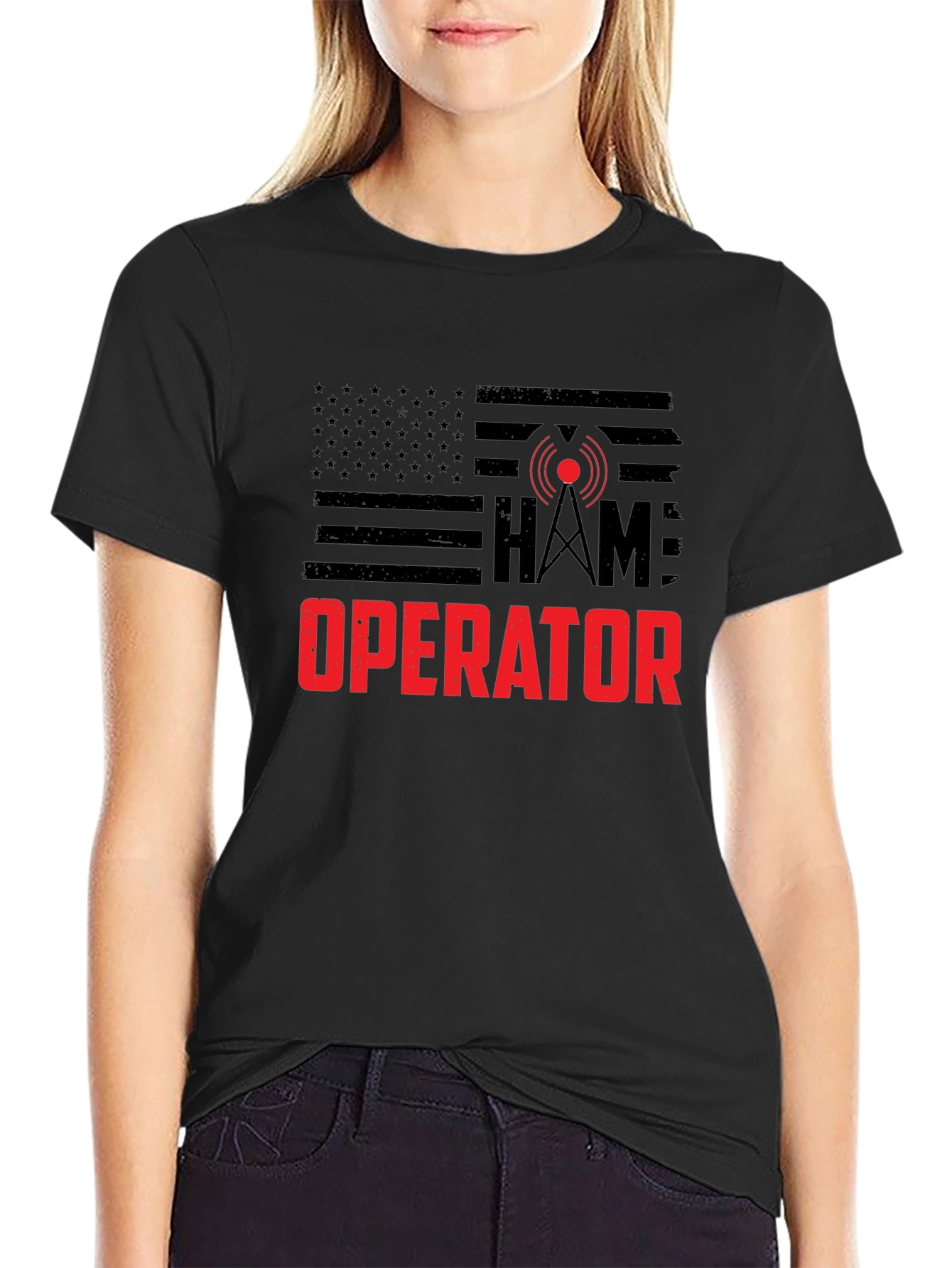 Ham Radio Operator USA Flag T-Shirt