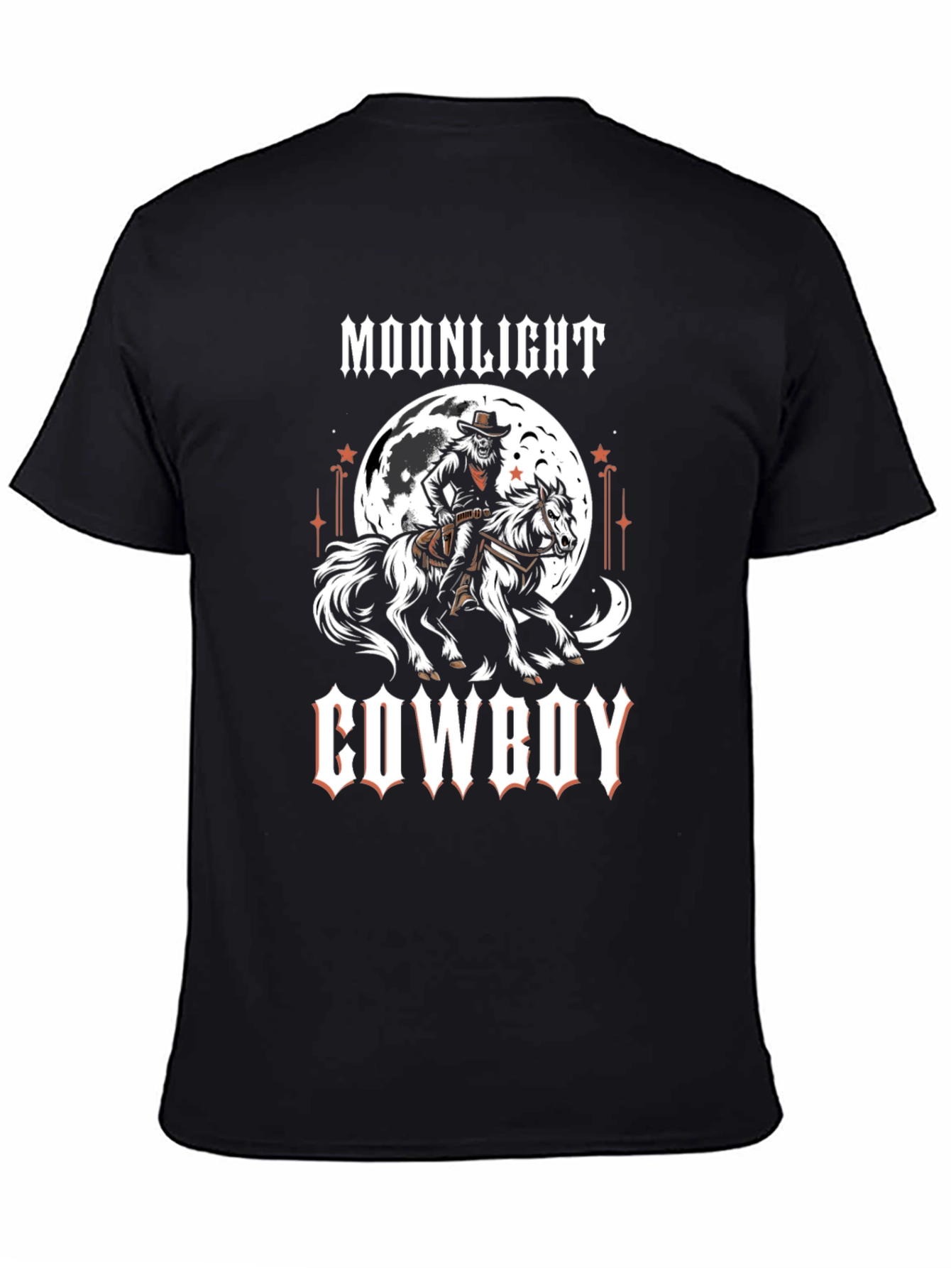 Moonlight Cowboy Graphic Print T-Shirt