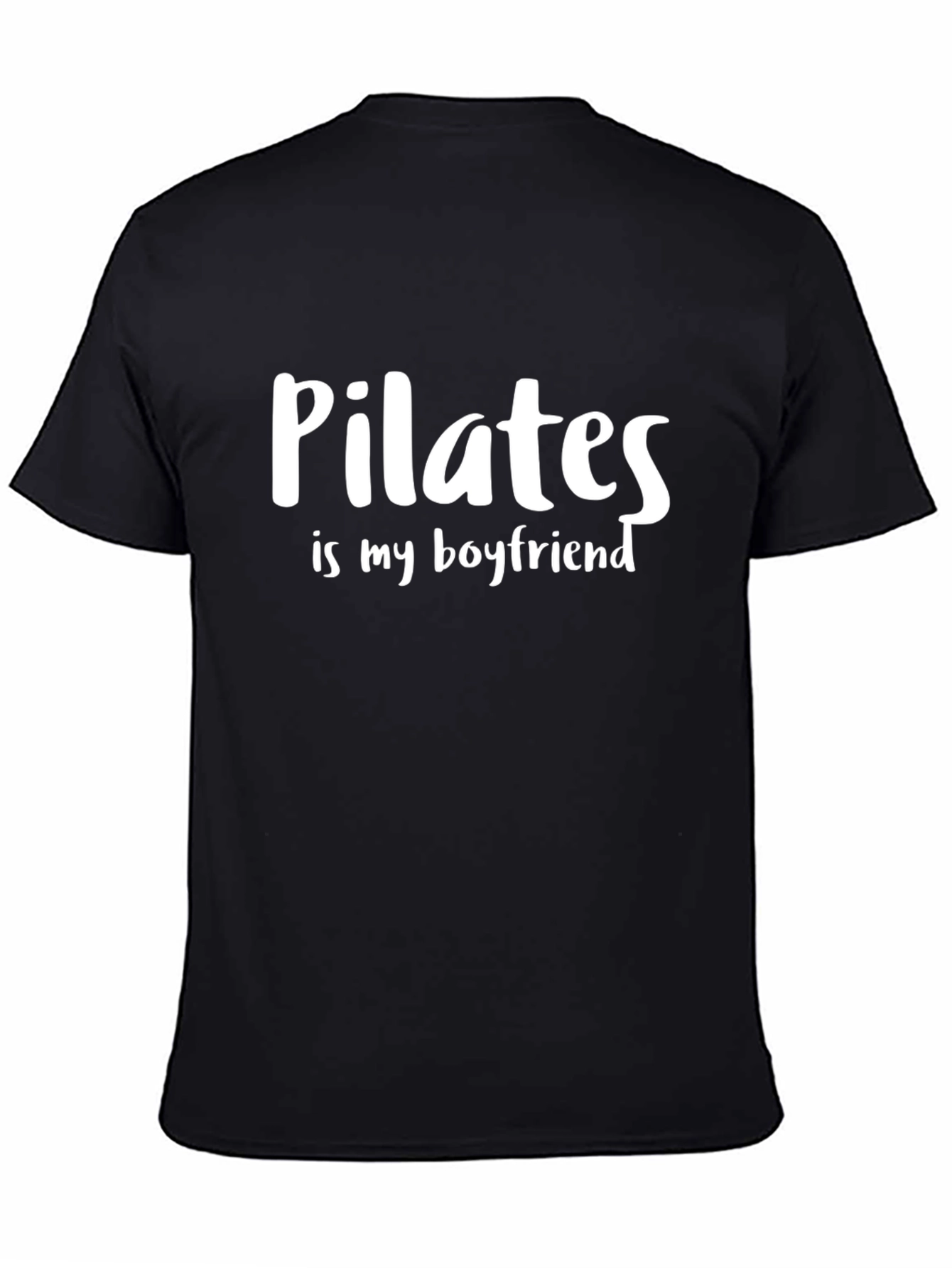Pilates is My Boyfriend Black Graphic Tee