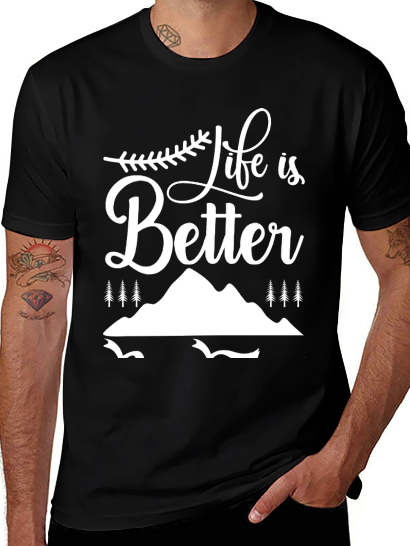 Life is Better Graphic Tee - Black